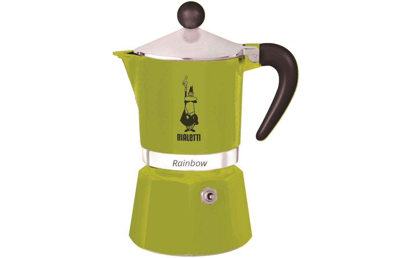 Bialetti Espressokocher Rainbow 3 Tassen, Grün