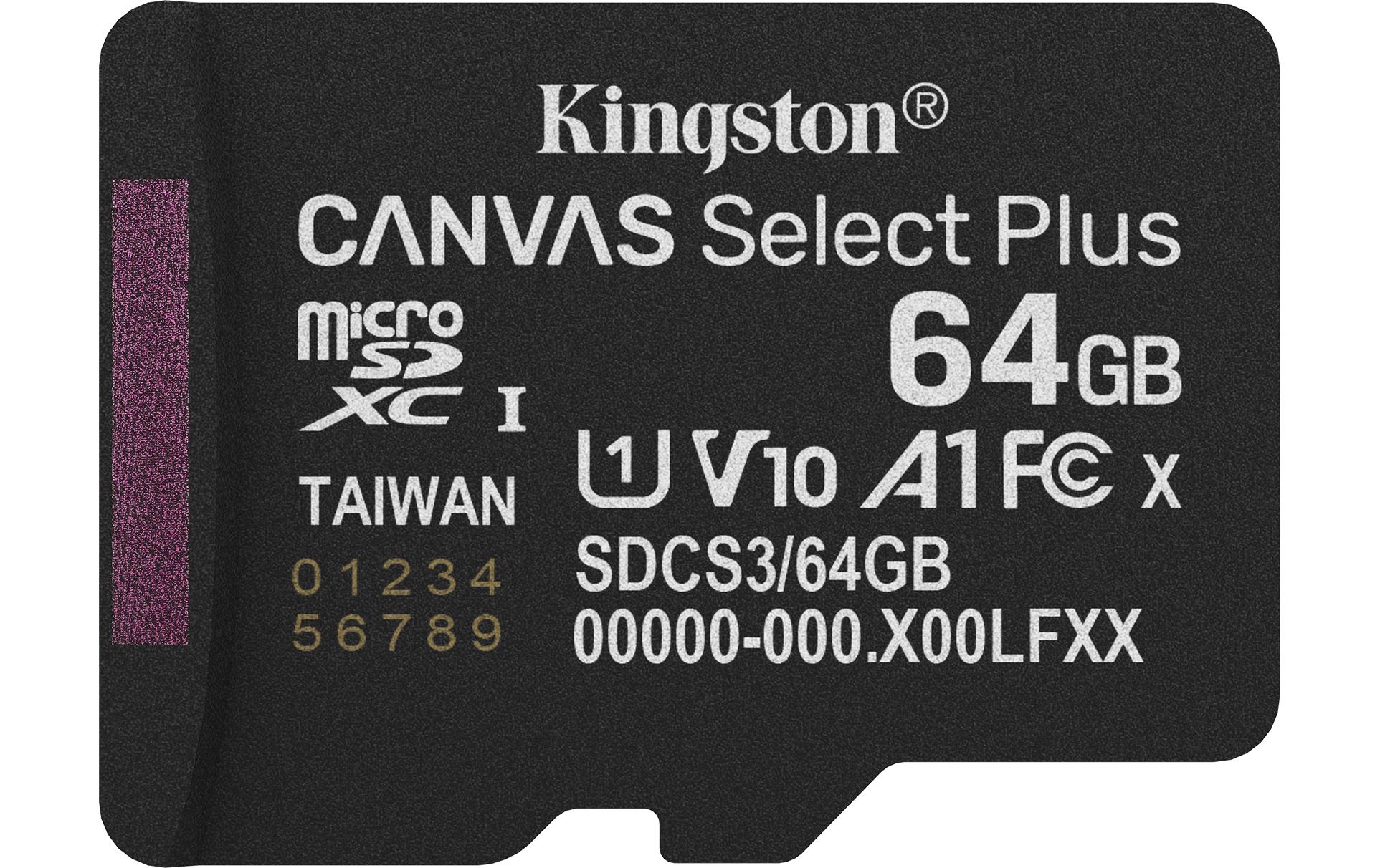 Kingston microSDXC-Karte Canvas Select Plus Gen3 64 GB