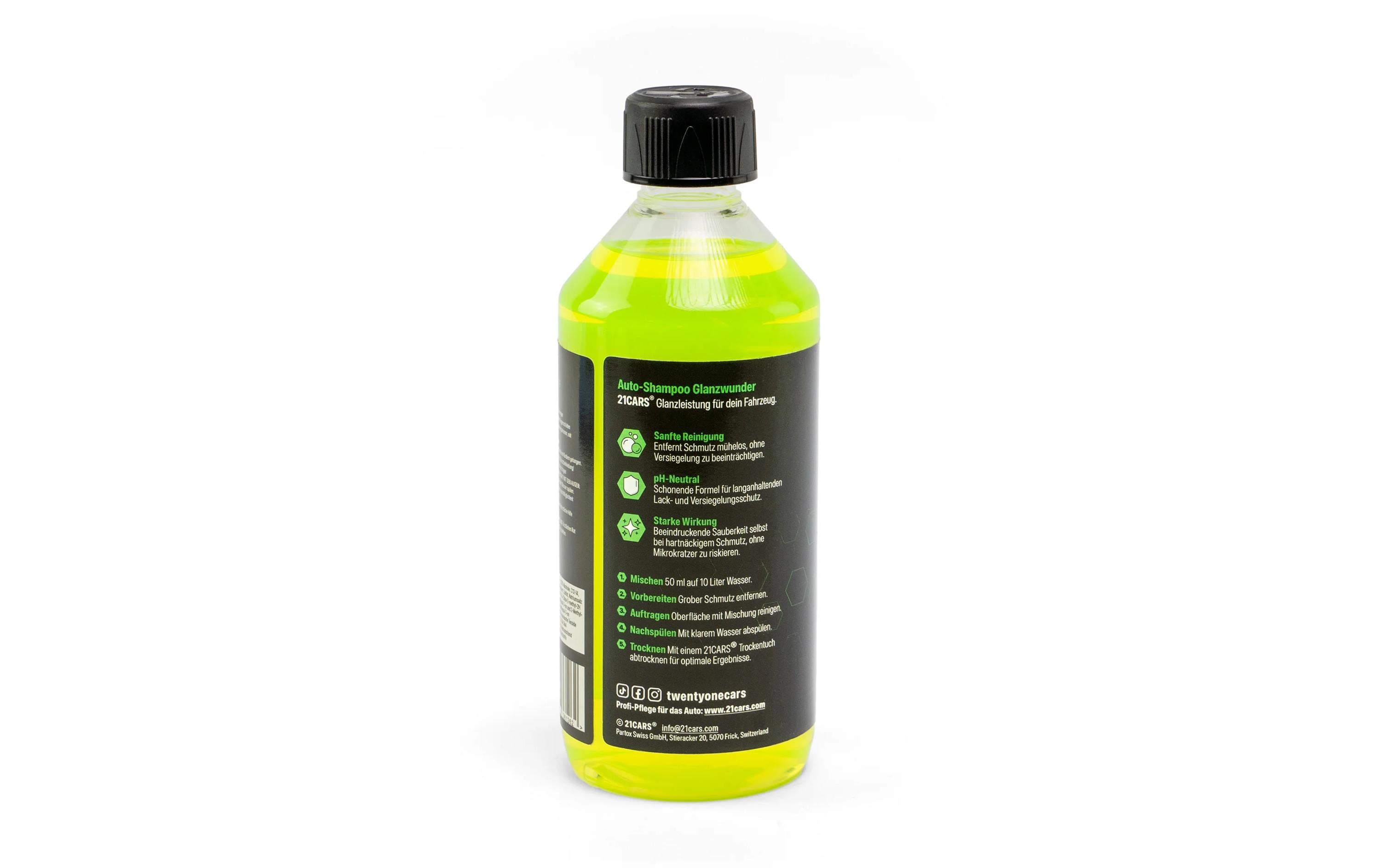 21CARS Autoshampoo Glanzklar 500 ml Limette