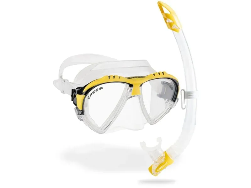 CRESSI Matrix + Gamma Snorkel Combo Clear/Yellow CRESSI Matrix + Gamma Snorkel Combo Clear/Yellow