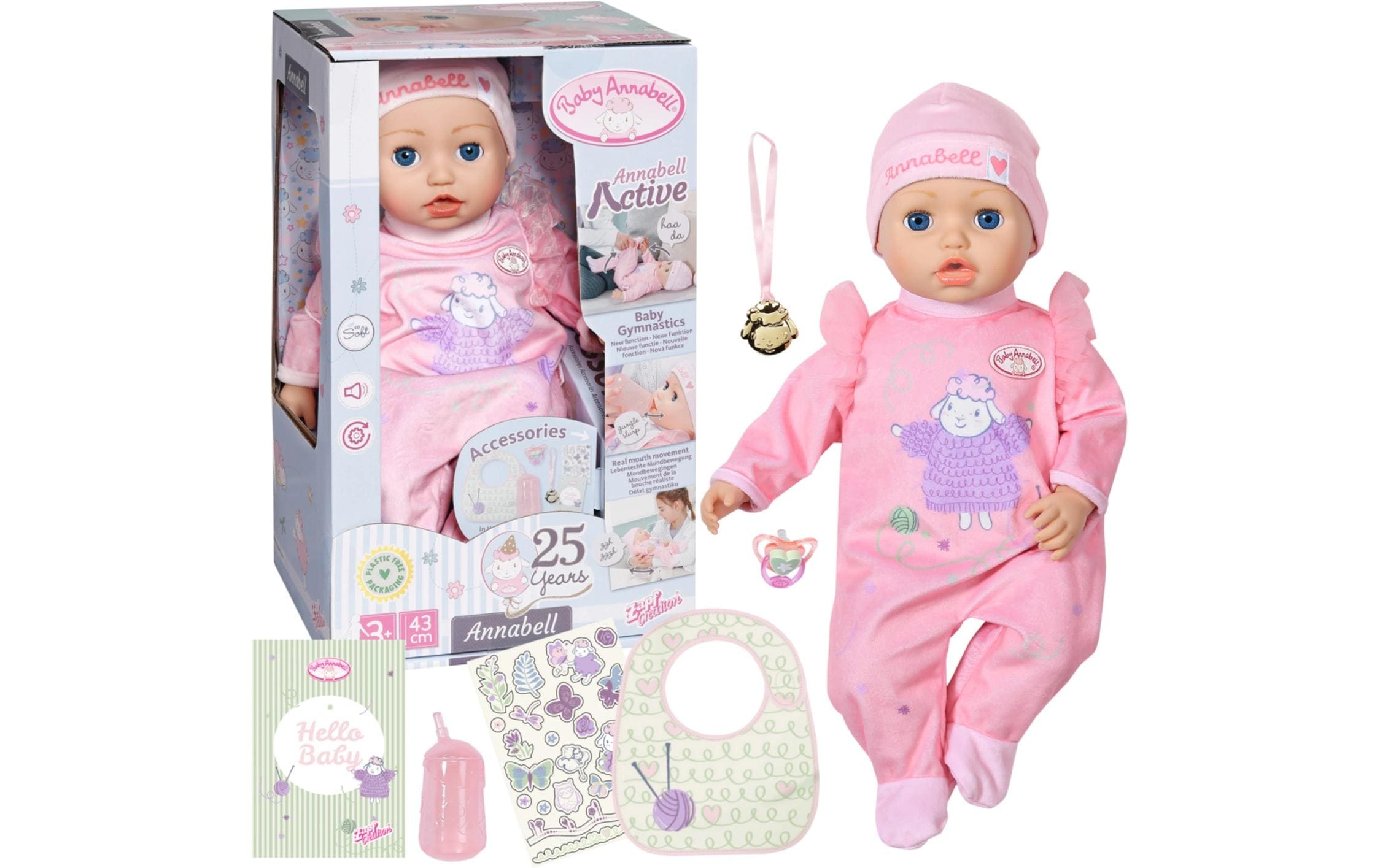 Baby Born Babypuppe Annabell Interaktiv, 43 cm