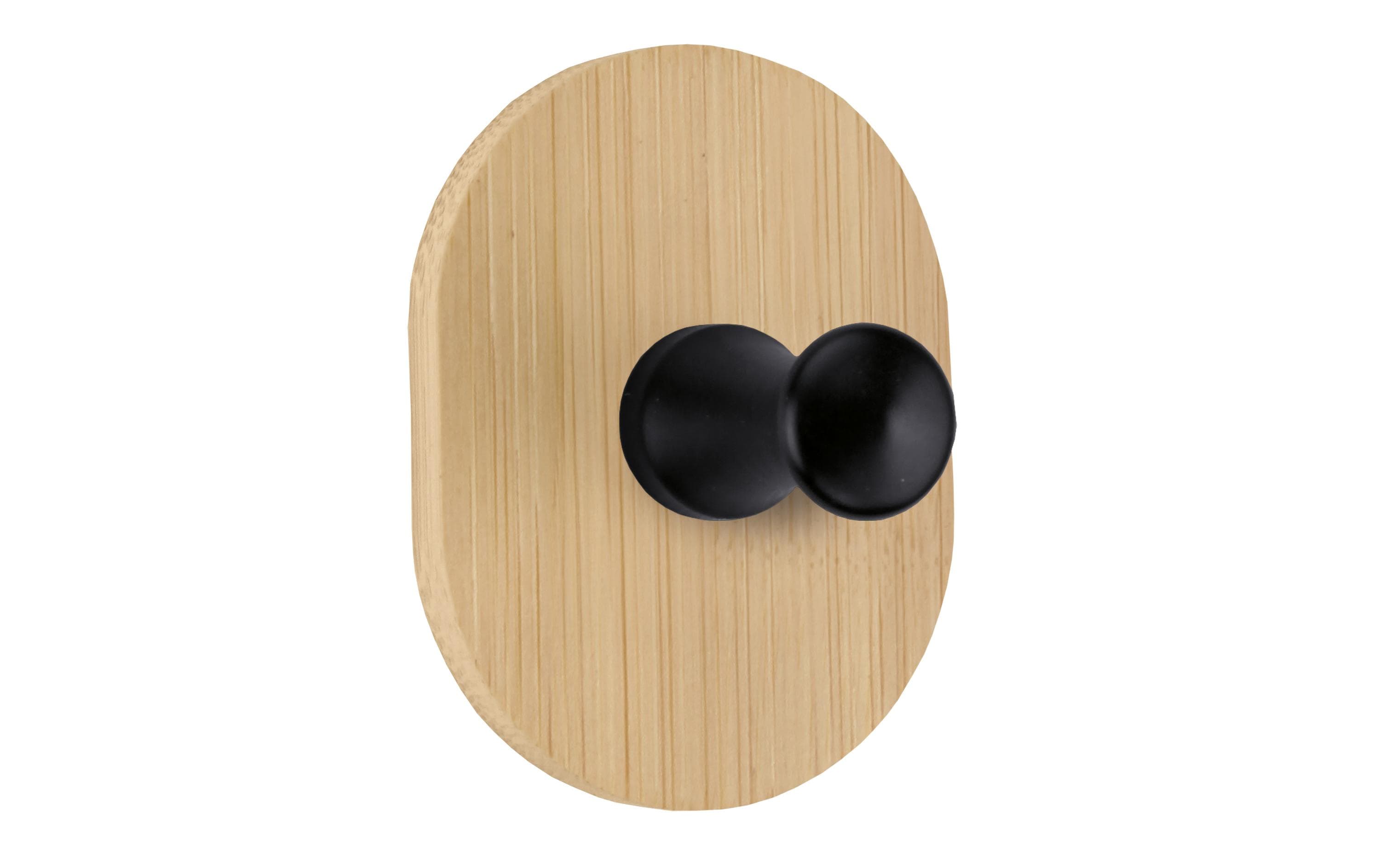 Kleine Wolke Wandgarderobe Bamboo Hook One 6 cm x 4.5 cm, Beige