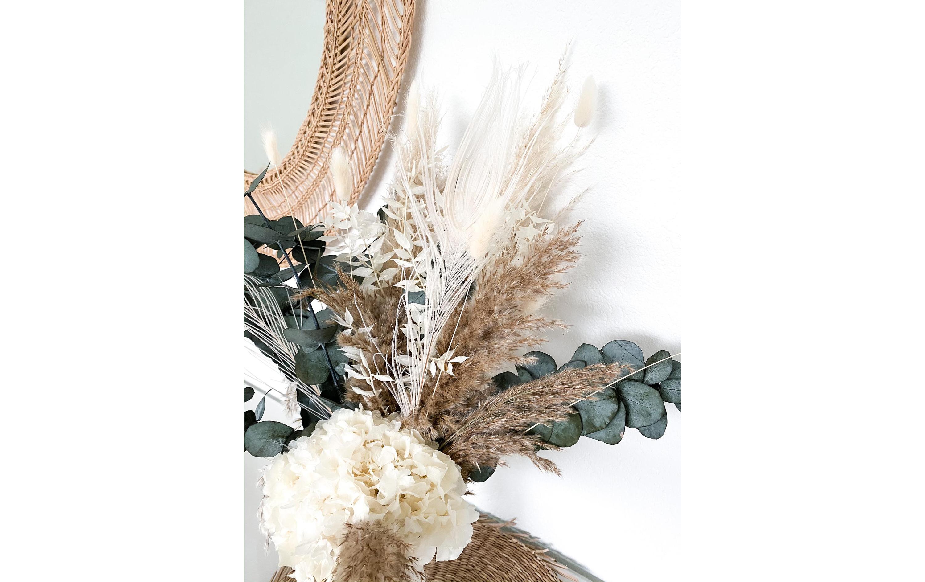 Soli Collection Trockenblumen Lara 60 cm, Weiss/Grün Soli Collection Trockenblumen Lara 60 cm, Weiss/Grün