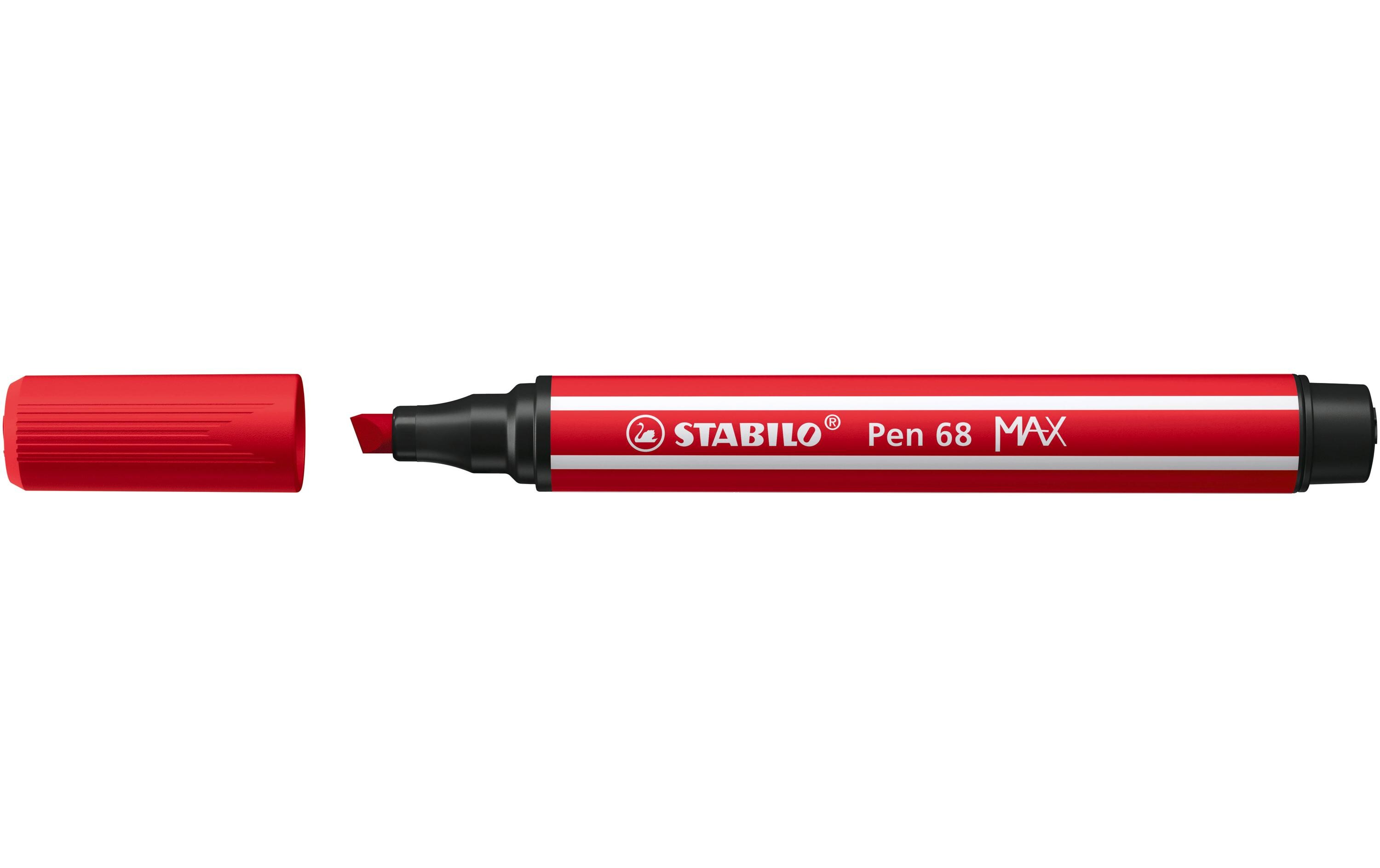 STABILO Filzstift Pen 68 MAX Karminrot, 5 Stück