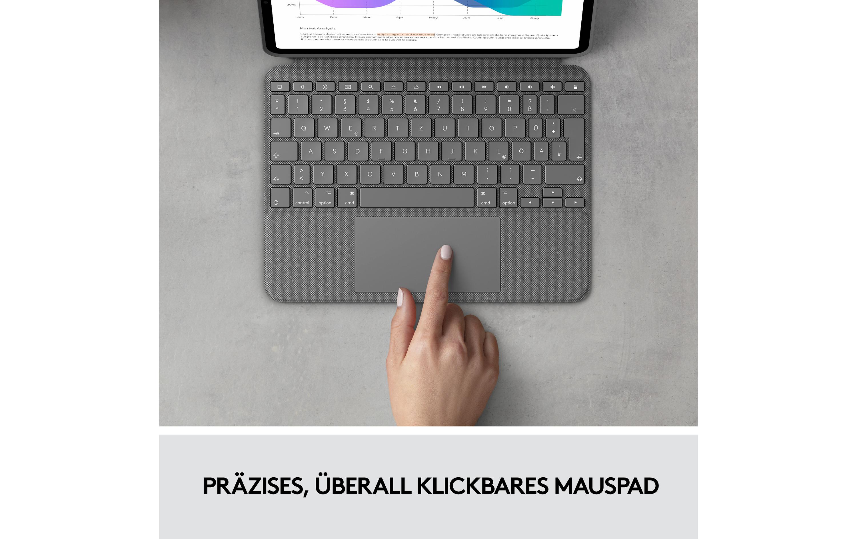 Logitech Tablet Tastatur Cover Combo Touch iPad Pro 11 1.-4. Gen