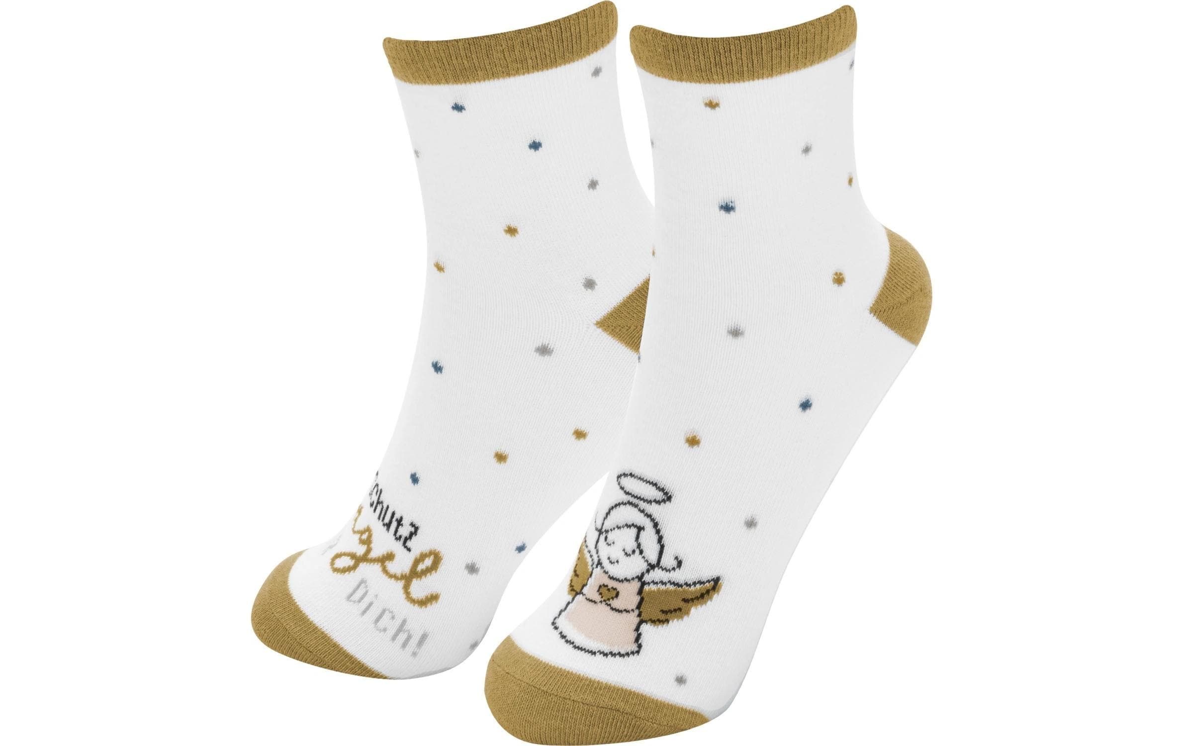 Sheepworld Socken Engel 36 - 40, Braun/Weiss