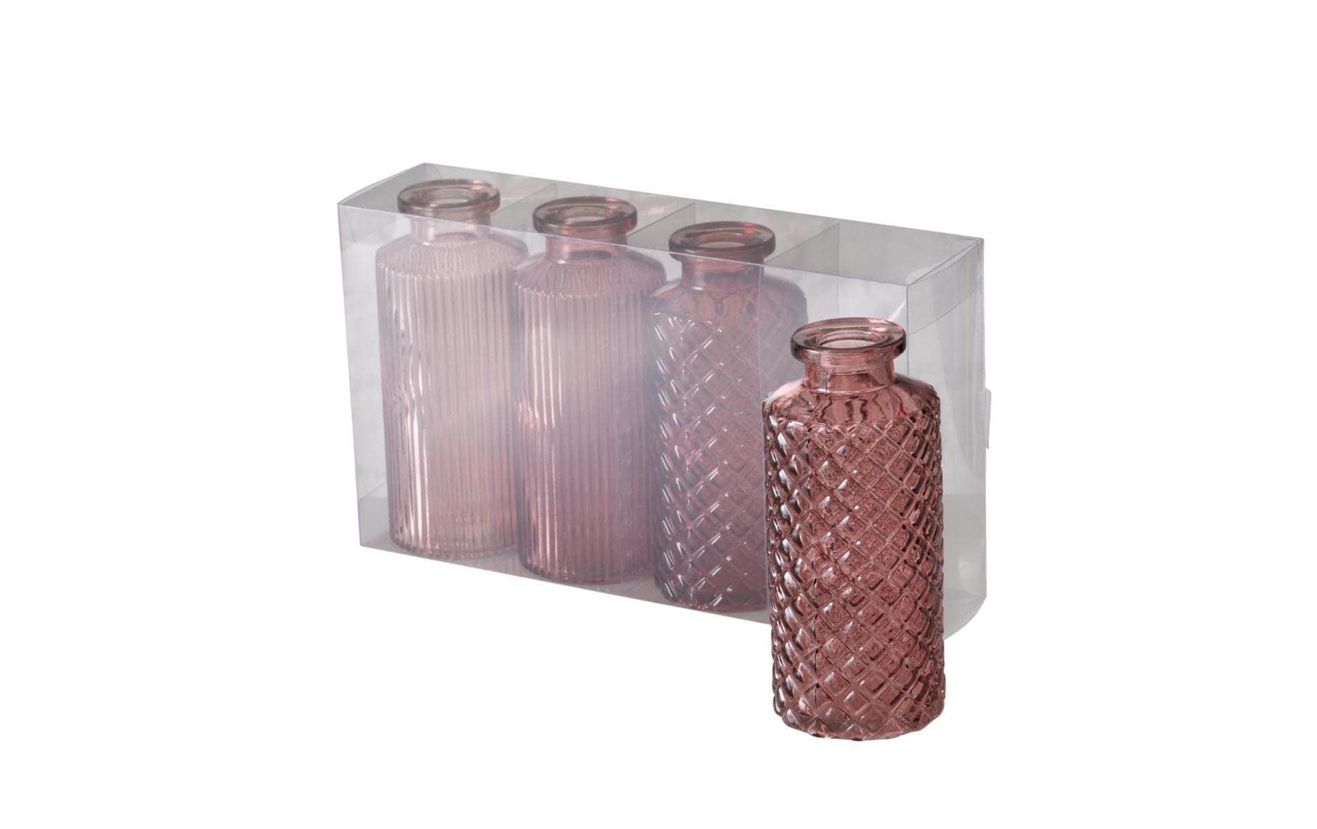 Boltze Vase Panja 4 Stück, 14 cm, Rosa