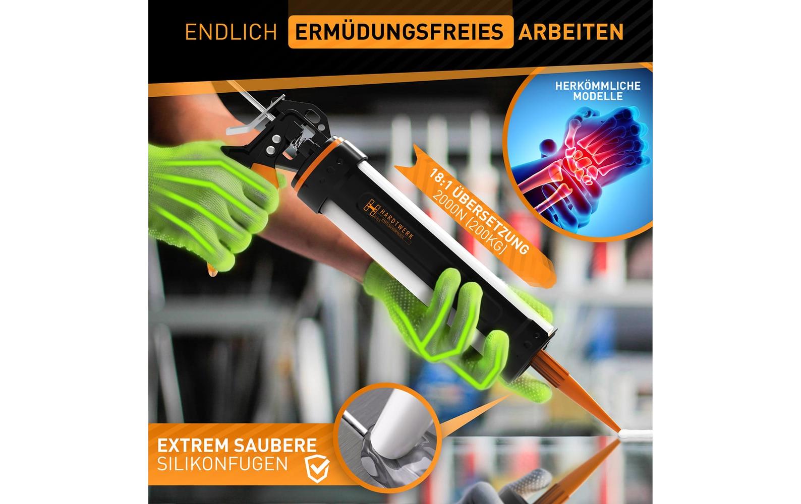 Hardtwerk Kartuschenpresse mit Kartuschen-Cutter 150-310 ml Hardtwerk Kartuschenpresse mit Kartuschen-Cutter 150-310 ml