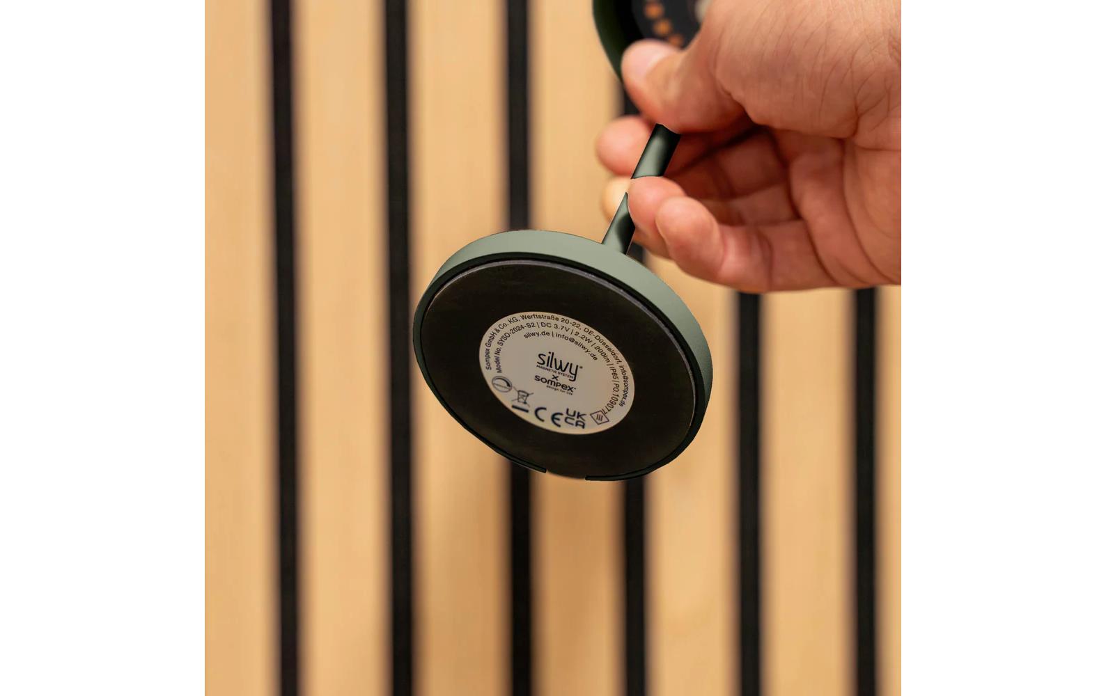 Silwy Tischleuchte Magnet-Leuchte Monaco Olivgrün inkl. Platzset