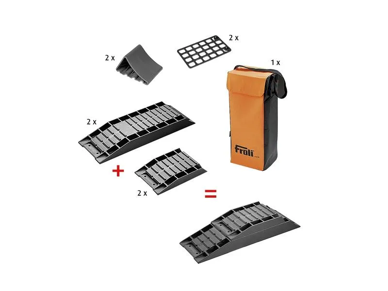 froli Auffahrkeil Set 9-teilig Schwarz froli Auffahrkeil Set 9-teilig Schwarz