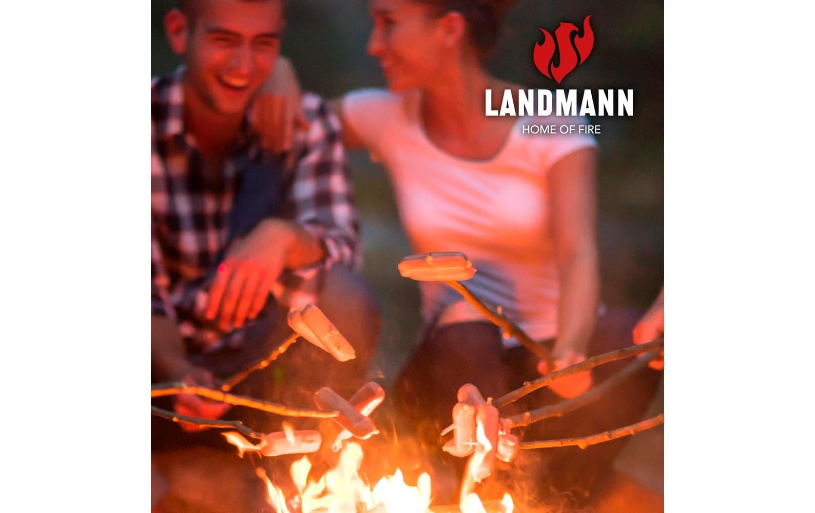 Landmann Feuerkorb 44 x 44 cm, Heizstrahler – Schwarz