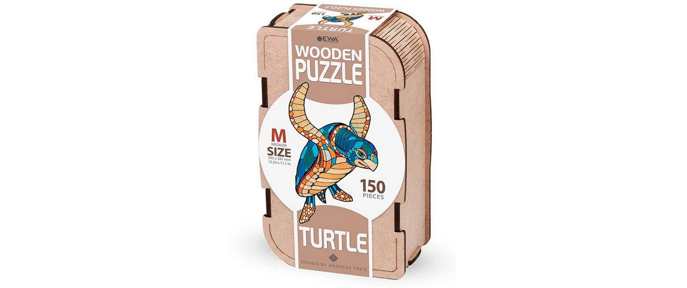 Eco Wood Art Holz-Puzzle Schildkröte 150 Teile