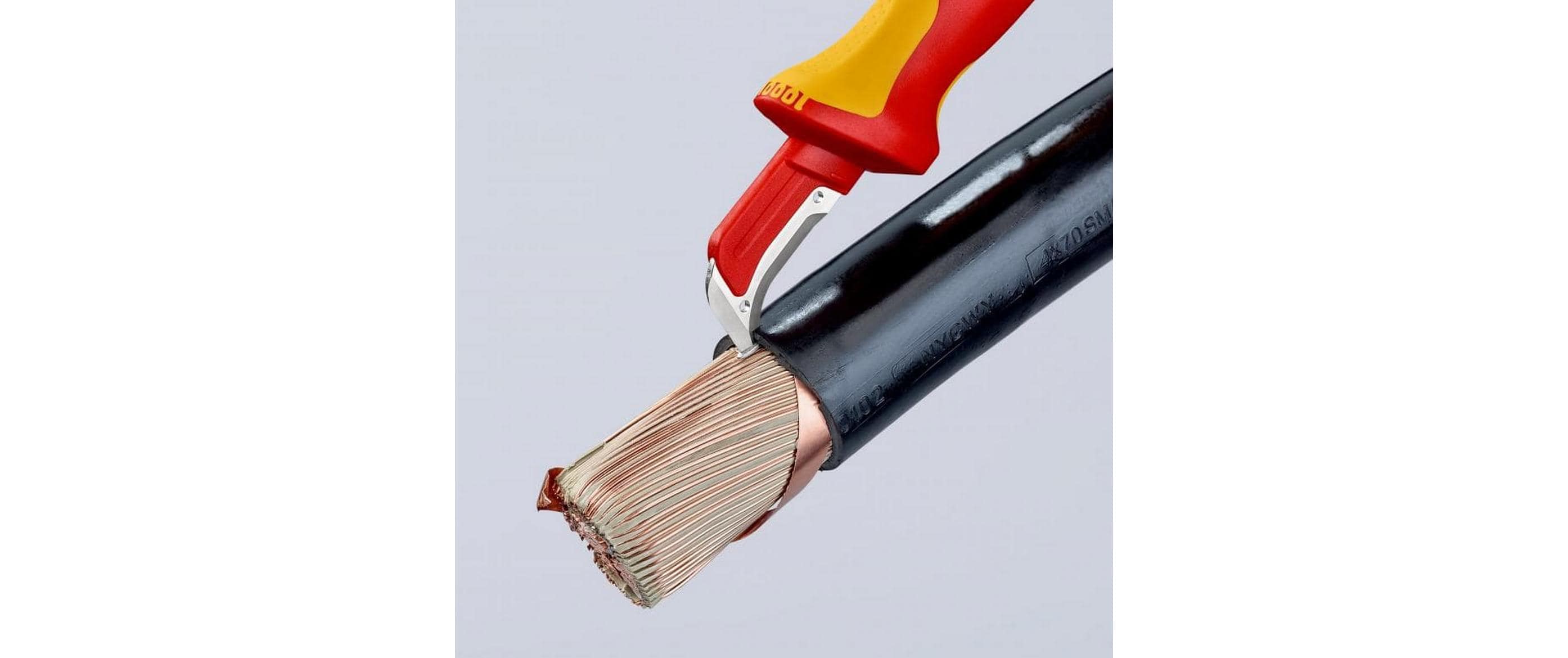 Knipex Abmantelungsmesser 180 mm mit Gleitschutz