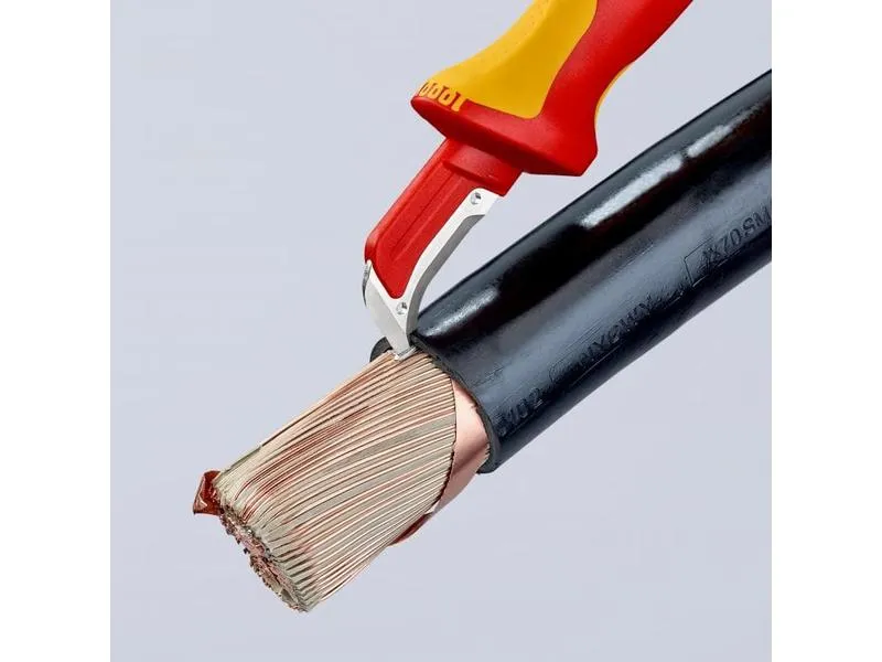 Knipex Abmantelungsmesser 180 mm mit Gleitschutz Knipex Abmantelungsmesser 180 mm mit Gleitschutz