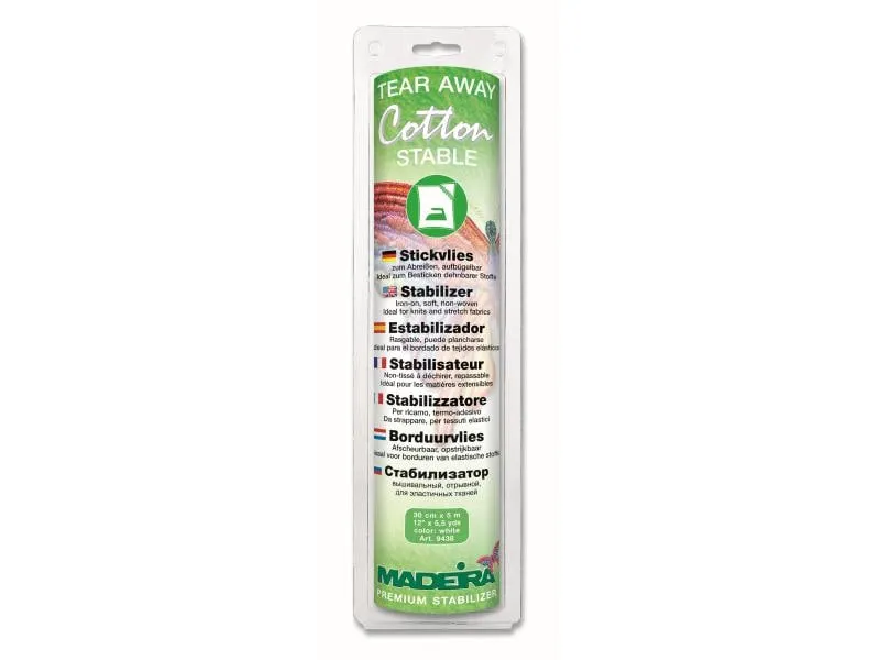 Madeira Stickvlies Tear Aways Cotton Stable 1 Stück Madeira Stickvlies Tear Aways Cotton Stable 1 Stück