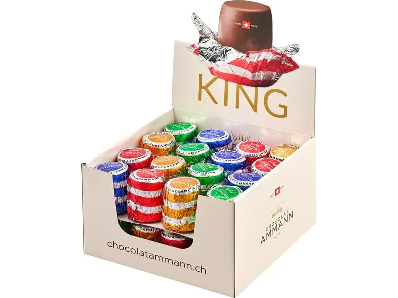 Chocolat Ammann Schokoladenriegel King Milch Tischdisplay 32 x 30 g Chocolat Ammann Schokoladenriegel King Milch Tischdisplay 32 x 30 g