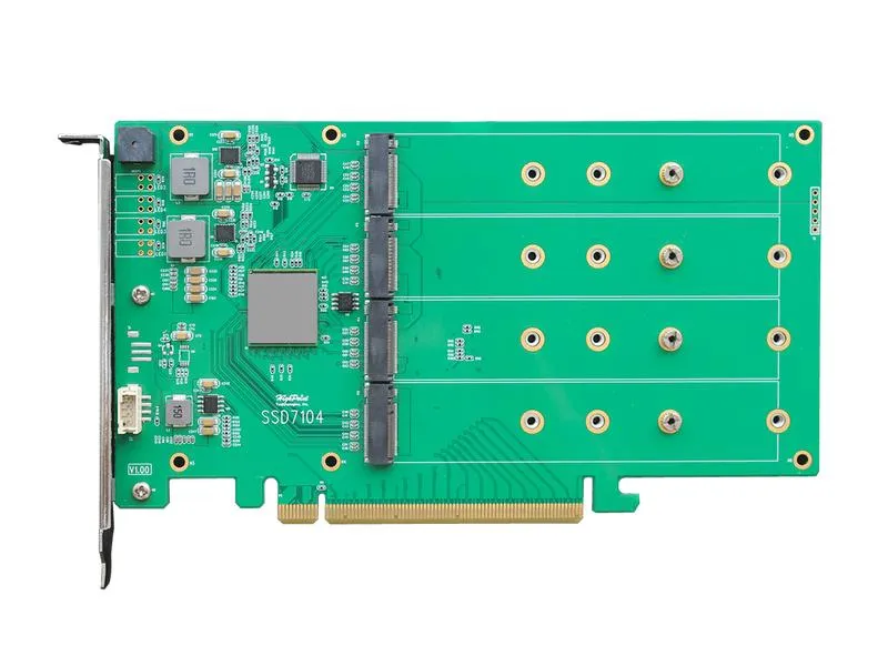 Highpoint Host Bus Adapter Rocket 1104 PCI-Ex16v3 - 4x M.2 NVMe