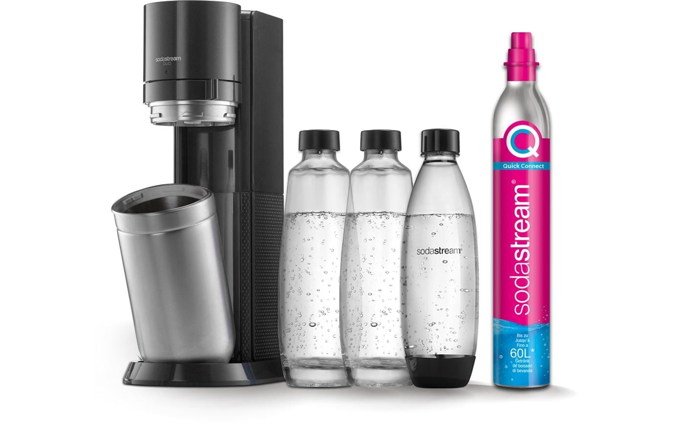 Sodastream Wassersprudler Duo Mega Pack Schwarz