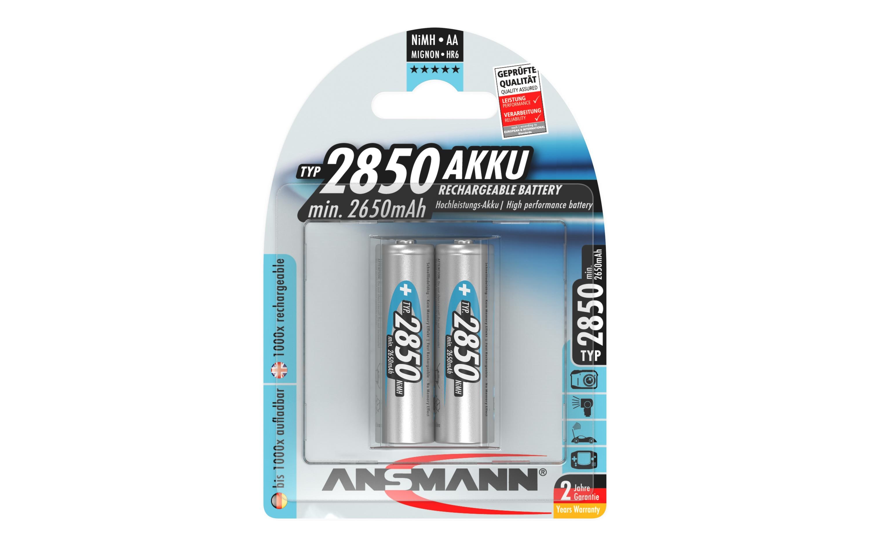Ansmann Akku 2x AA Typ 2850 2650 mAh Ansmann Akku 2x AA Typ 2850 2650 mAh