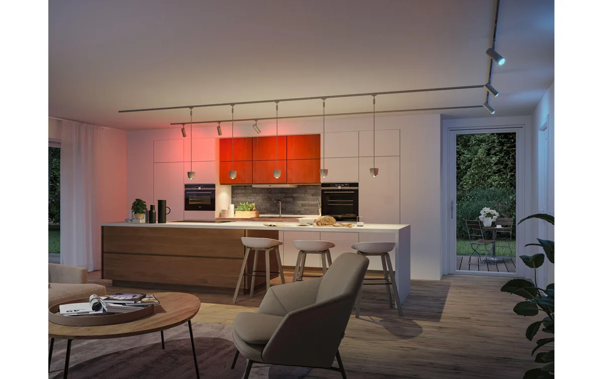 Paulmann URail LED Pendel Tyros RGBW Zigbee, 4.5W, chrom matt