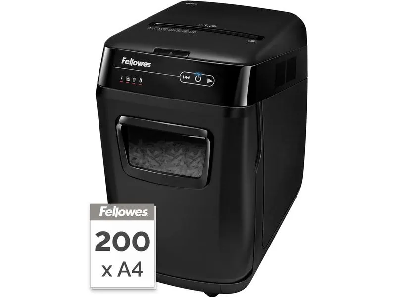 Fellowes Aktenvernichter AutoMax 200C P-4, 200 Seiten Fellowes Aktenvernichter AutoMax 200C P-4, 200 Seiten