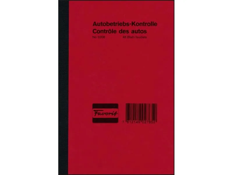 Favorit Durchschreibeblock Autobetriebs-Kontrolle 16 Blatt