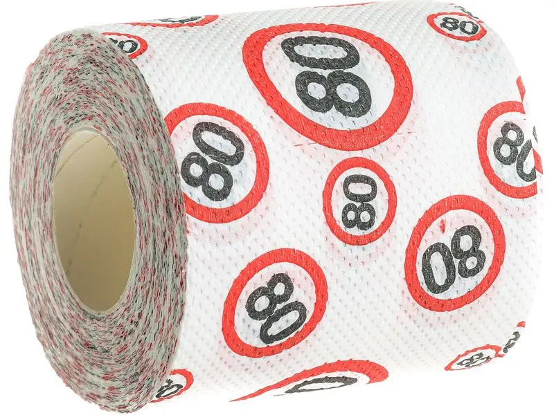 Trendcompany Scherzartikel WC Papier 80. Geburtstag