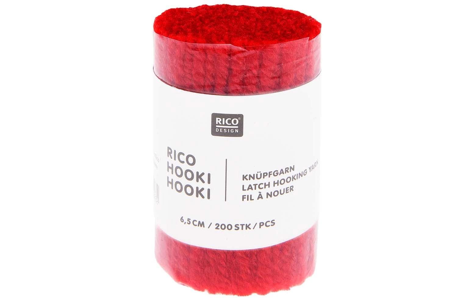 Rico Design Hooki Knüpfgarn Rot