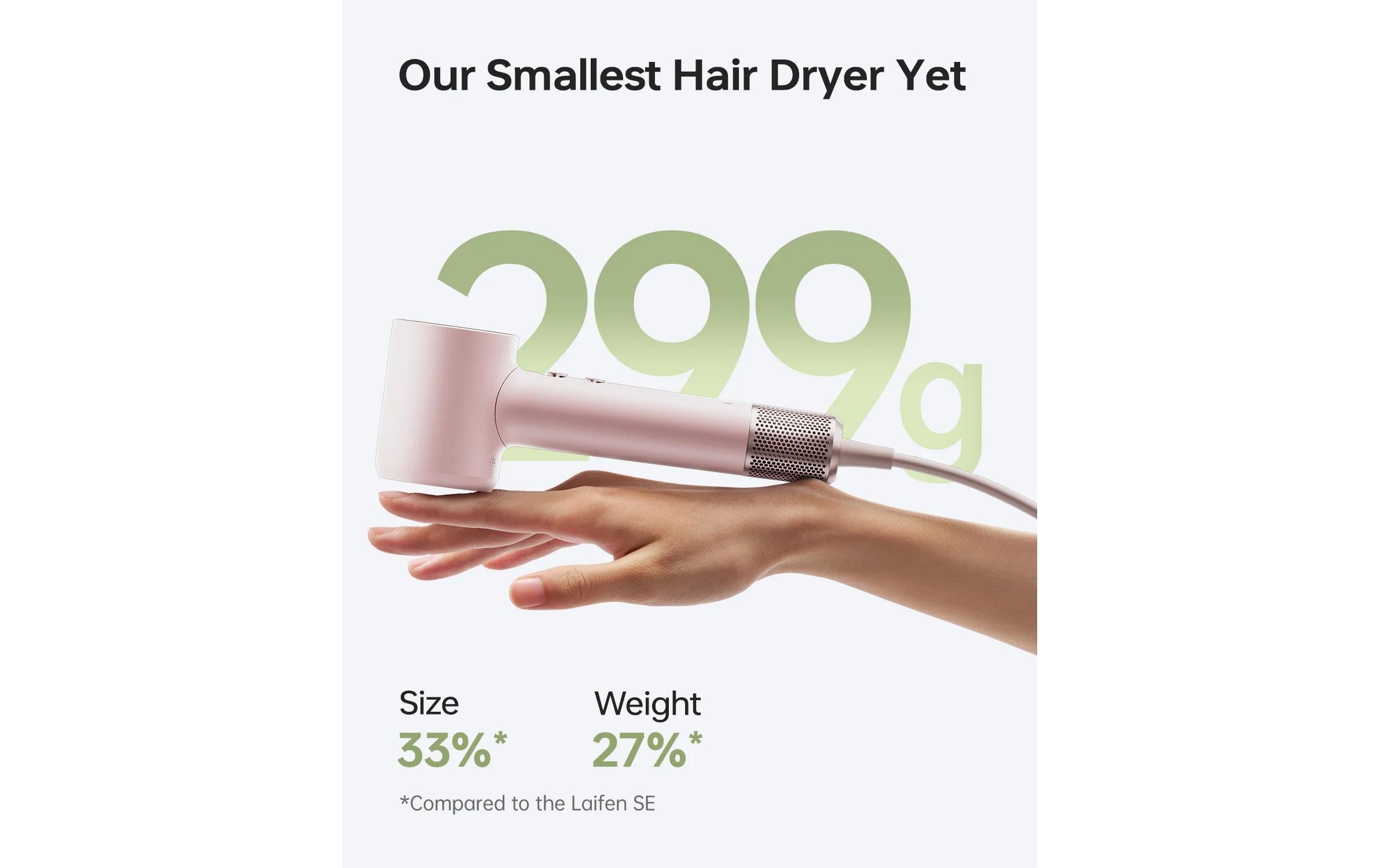 Laifen Haartrockner Mini PNK (1 Aufsatz + 1 Beutel) Pink