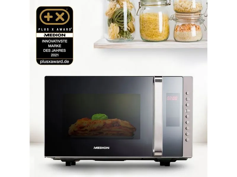 Medion Mikrowelle mit Grill MD 17495 Grau Medion Mikrowelle mit Grill MD 17495 Grau