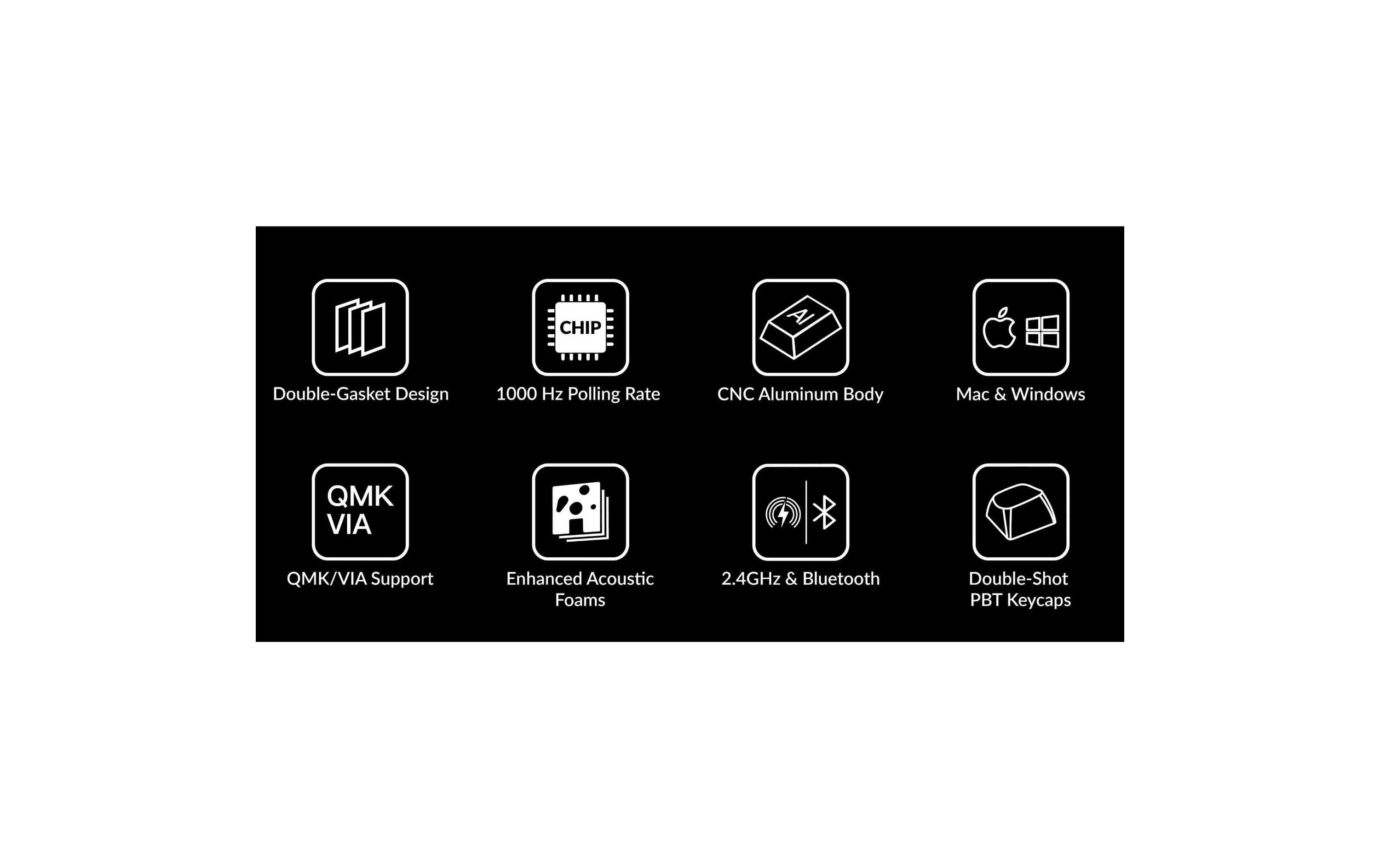 Keychron Gaming-Tastatur Q1 Max Black QMK Red Switch