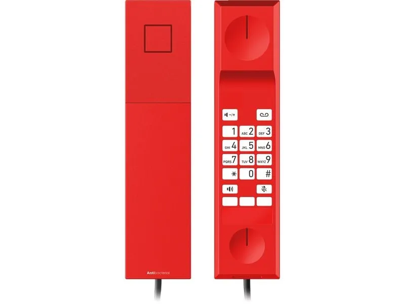 snom Tischtelefon E303A Analoges Notfalltelefon Rot