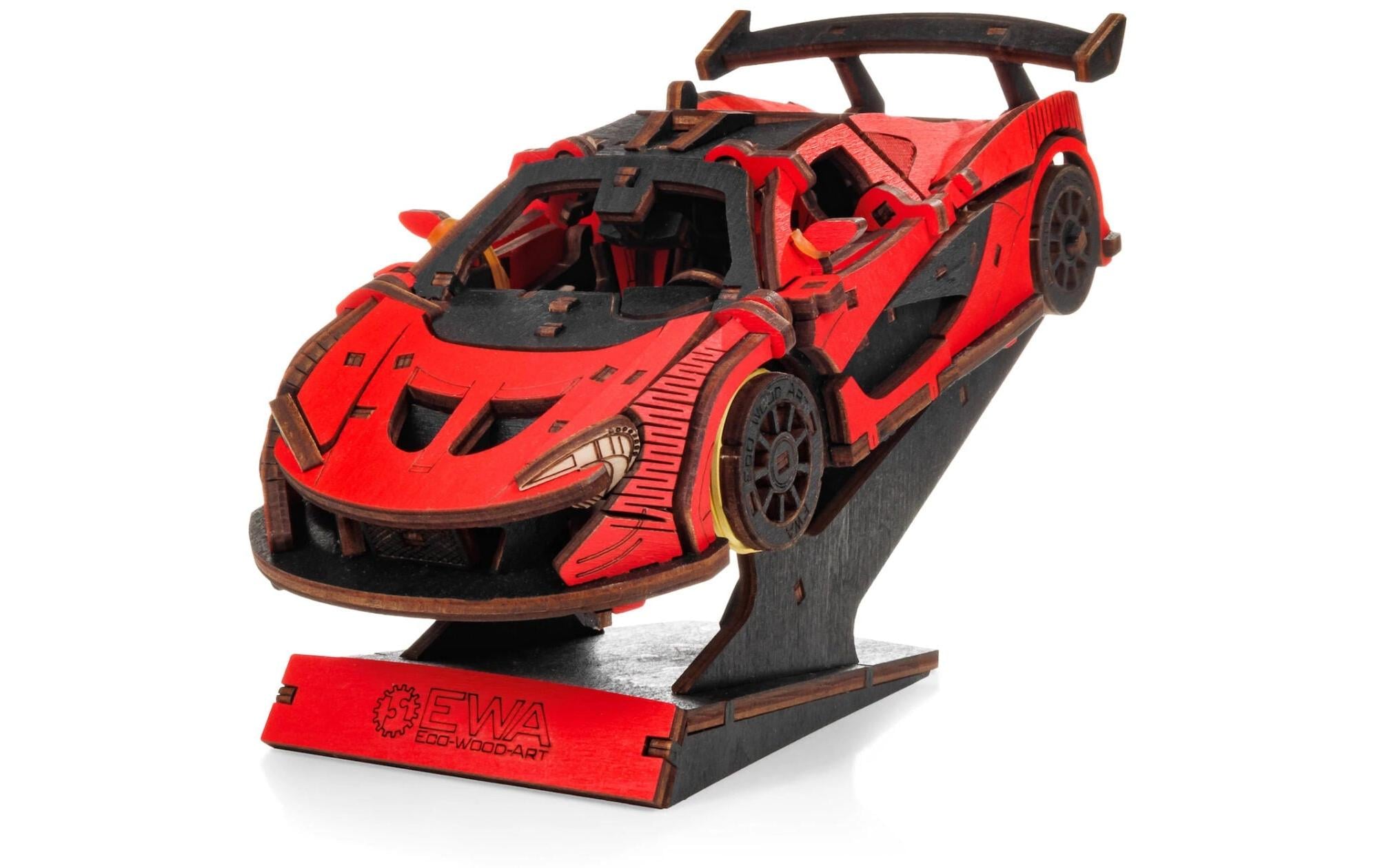 Eco-Wood-Art Bausatz Rennwagen Rot Eco-Wood-Art Bausatz Rennwagen Rot