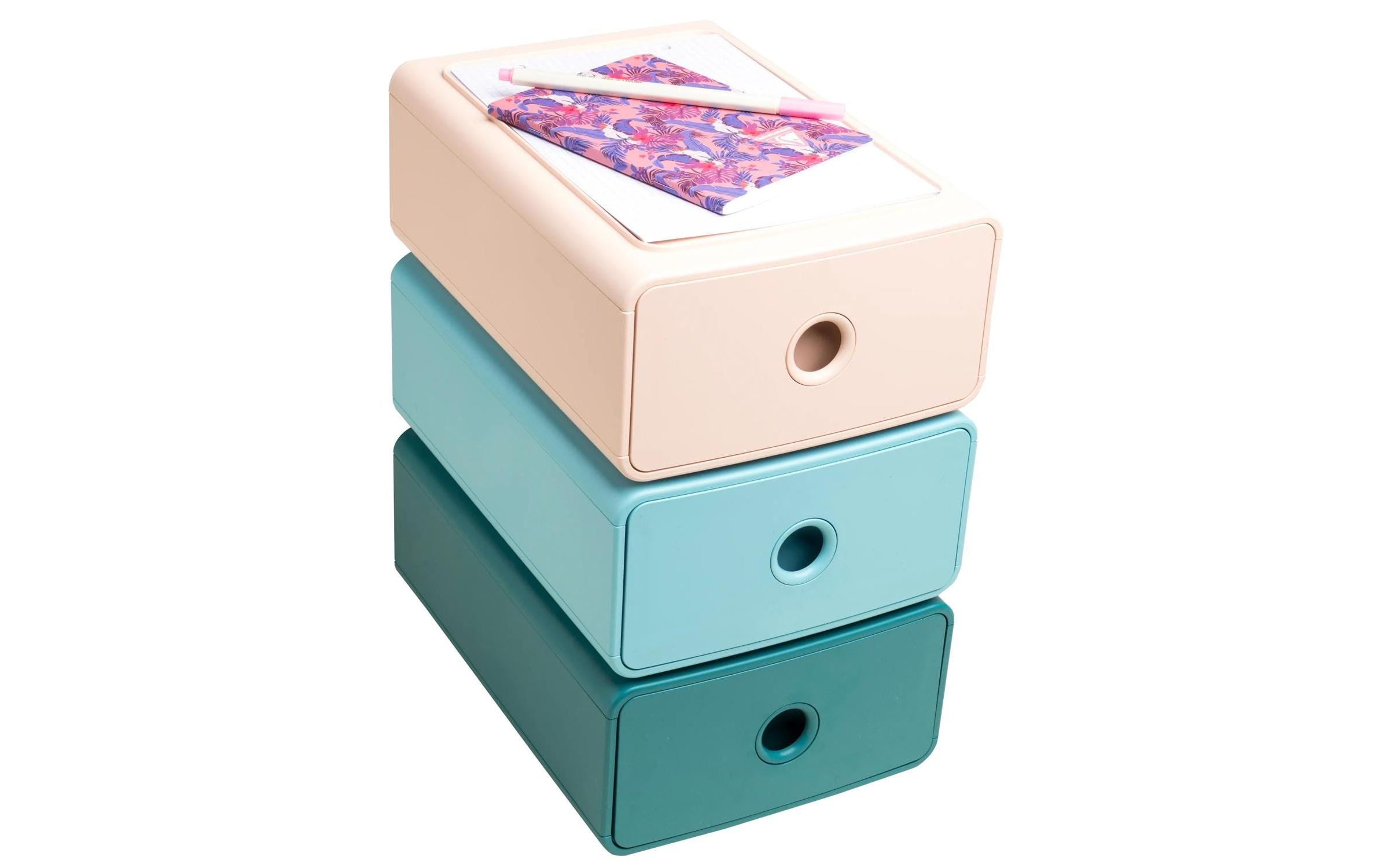 Exacompta Schubladenbox Tiny Box Skandi, 1 Schublade, A5+, Pazifikblau