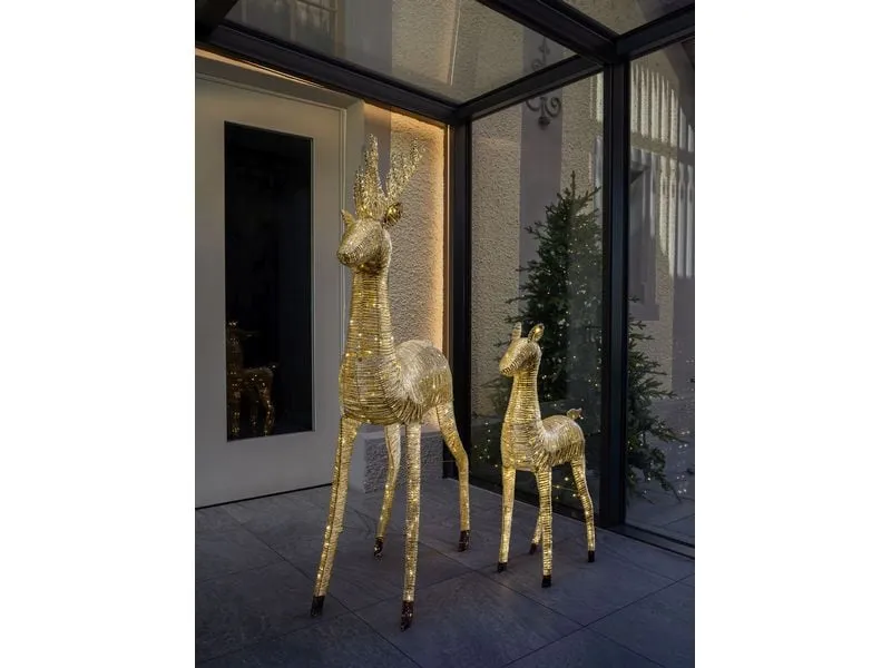 STT LED-Figur Gold reindeer, 180 cm, Gold STT LED-Figur Gold reindeer, 180 cm, Gold