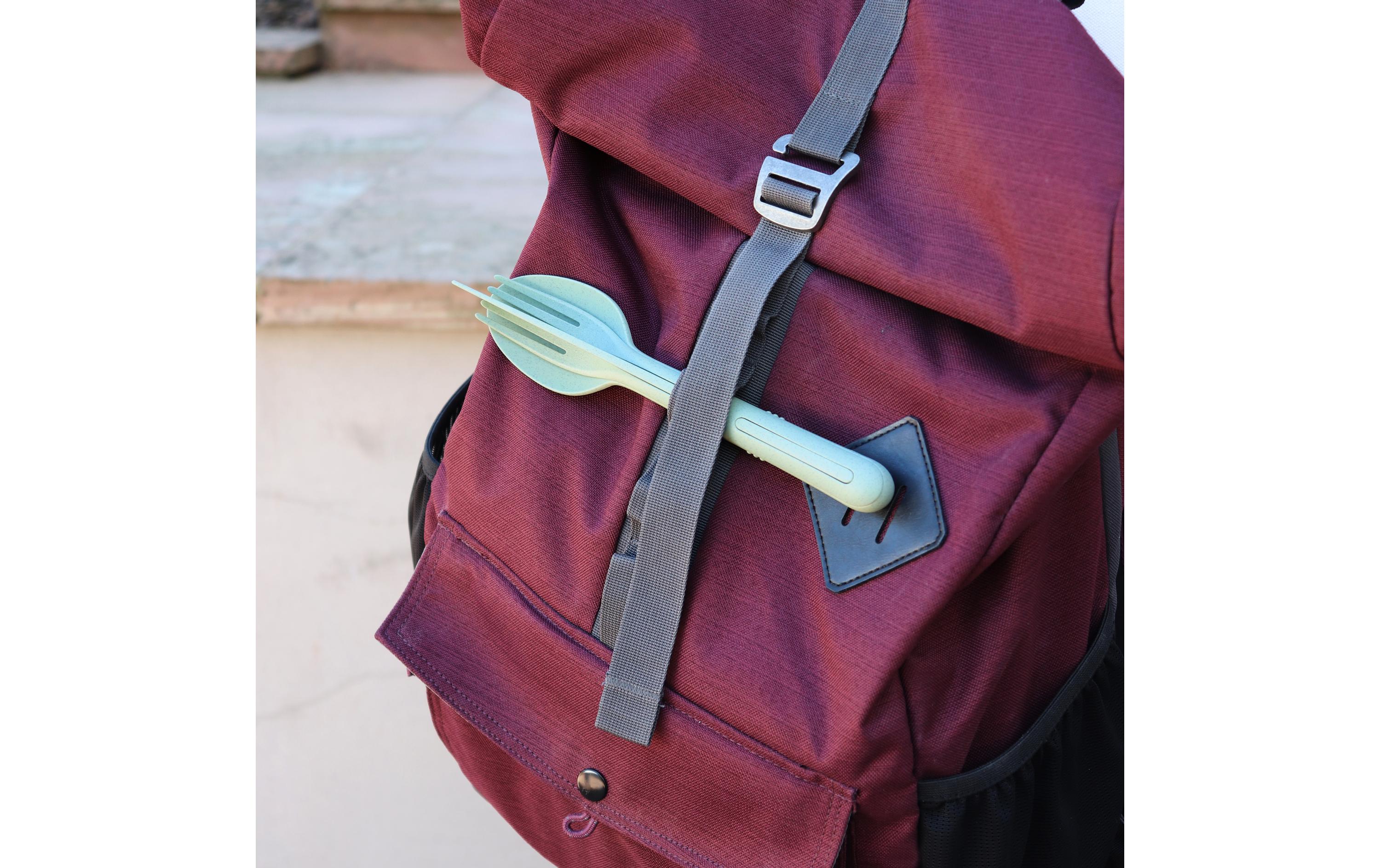 Koziol Besteck-Set to go Klikk 3-teilig, Leaf Green