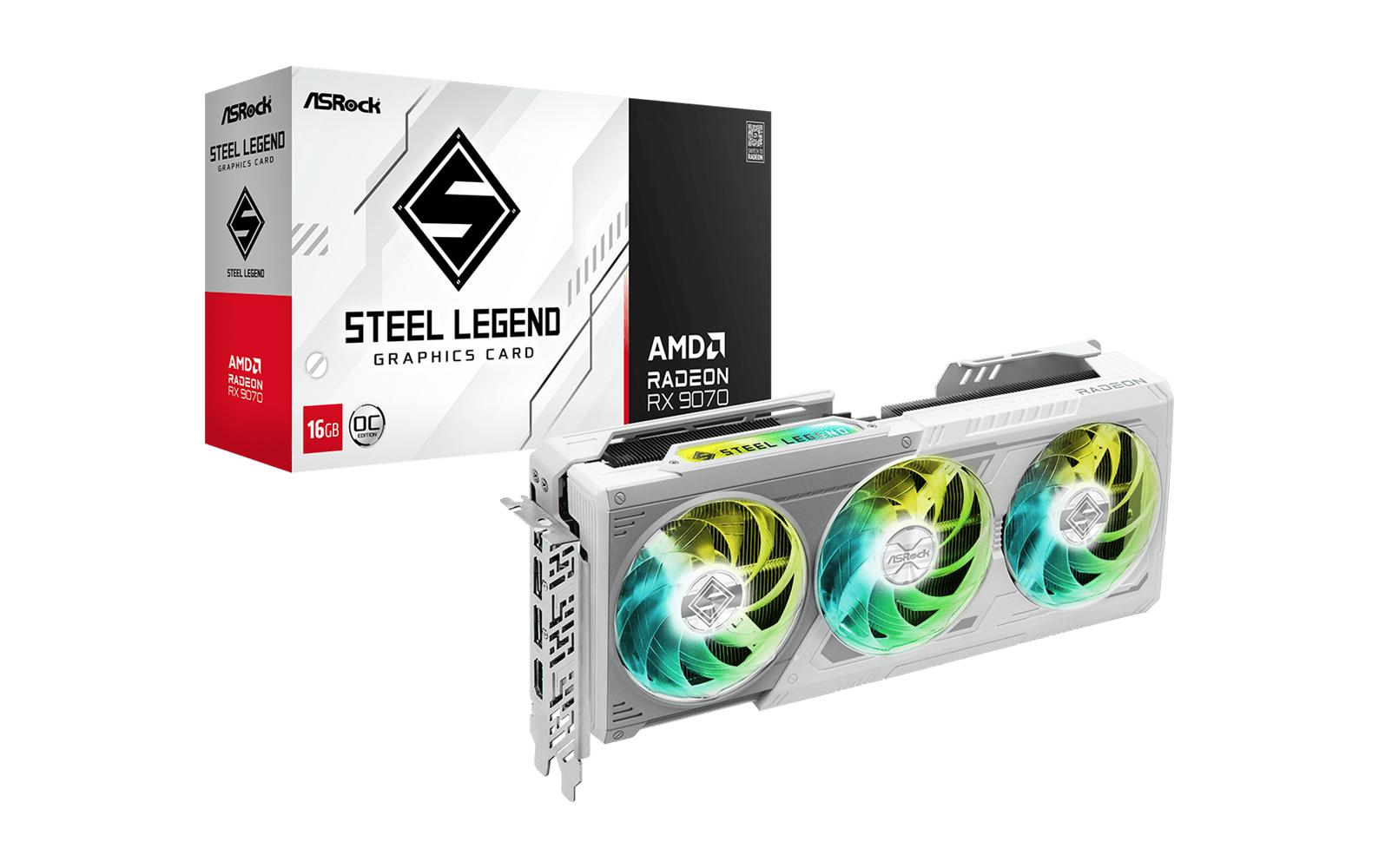 ASRock Grafikkarte Radeon RX 9070 Ste Legend 16 GB ASRock Grafikkarte Radeon RX 9070 Ste Legend 16 GB