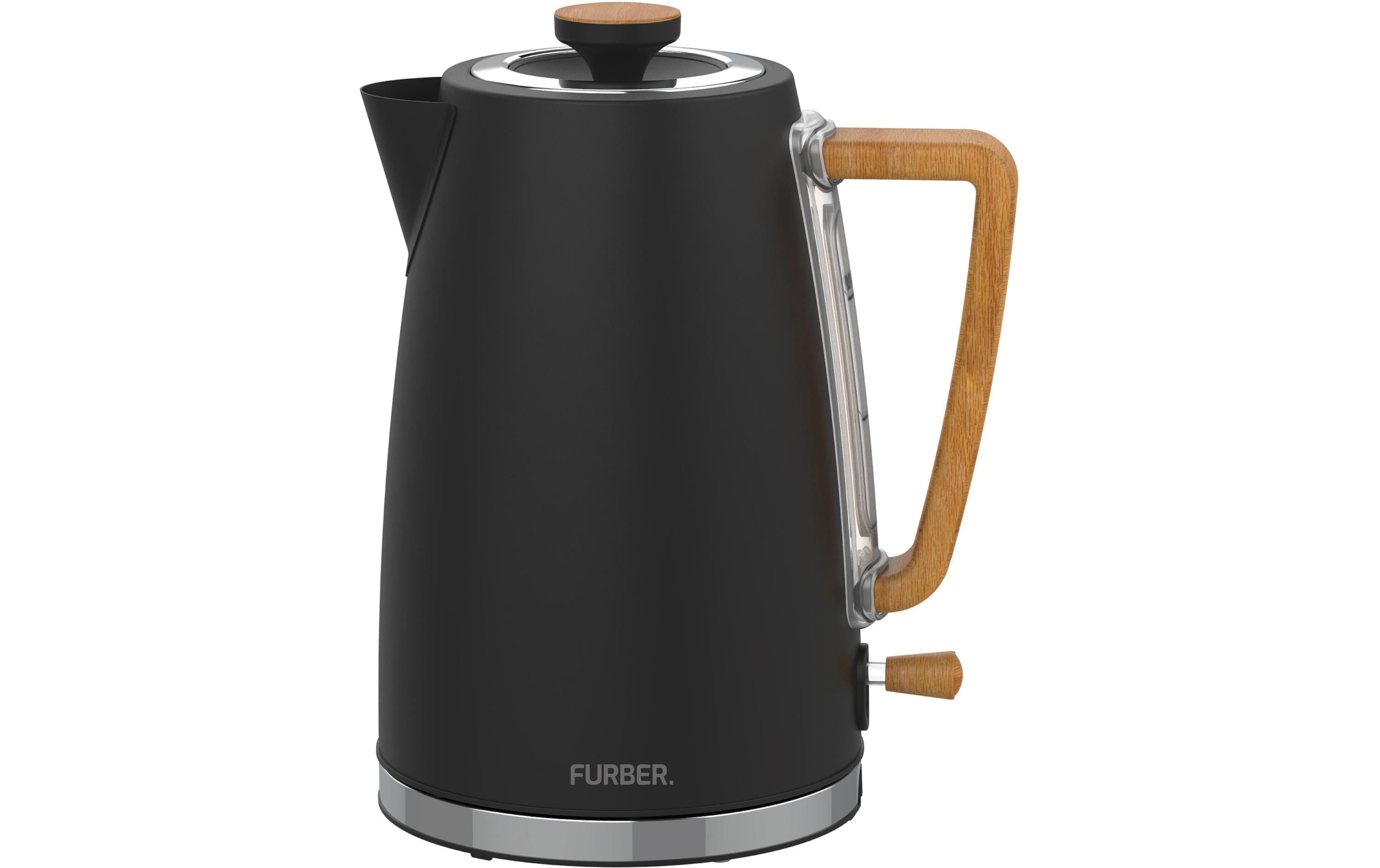 FURBER Wasserkocher Chaplin 1.7 l, Schwarz matt