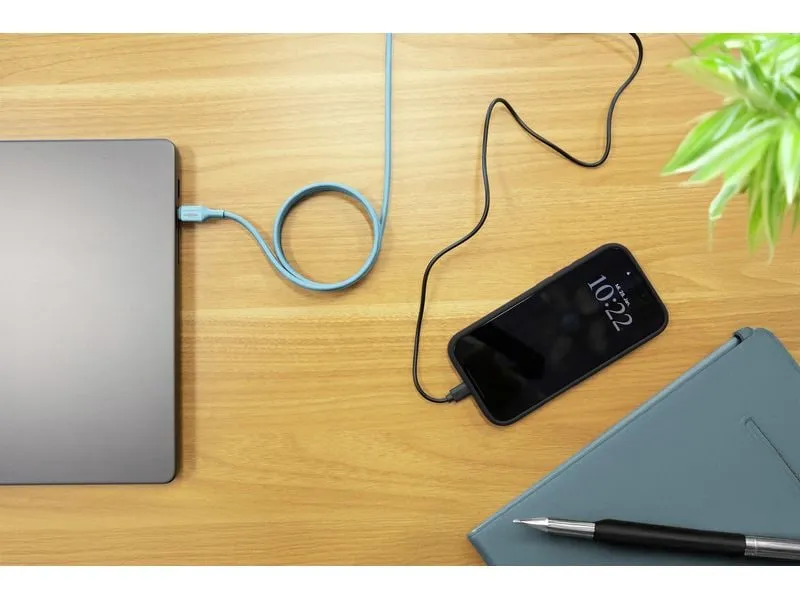 Ansmann Magnetisches Silikonkabel USB-C auf USB-C, 120 cm blau Ansmann Magnetisches Silikonkabel USB-C auf USB-C, 120 cm blau