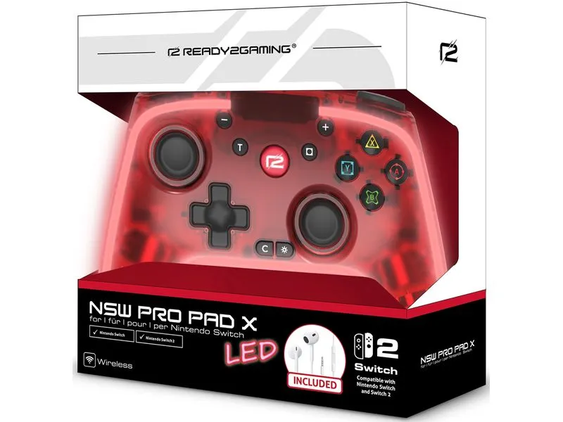 GAME Controller Pro Pad X2 LED Edition Rot für NSW 2 GAME Controller Pro Pad X2 LED Edition Rot für NSW 2