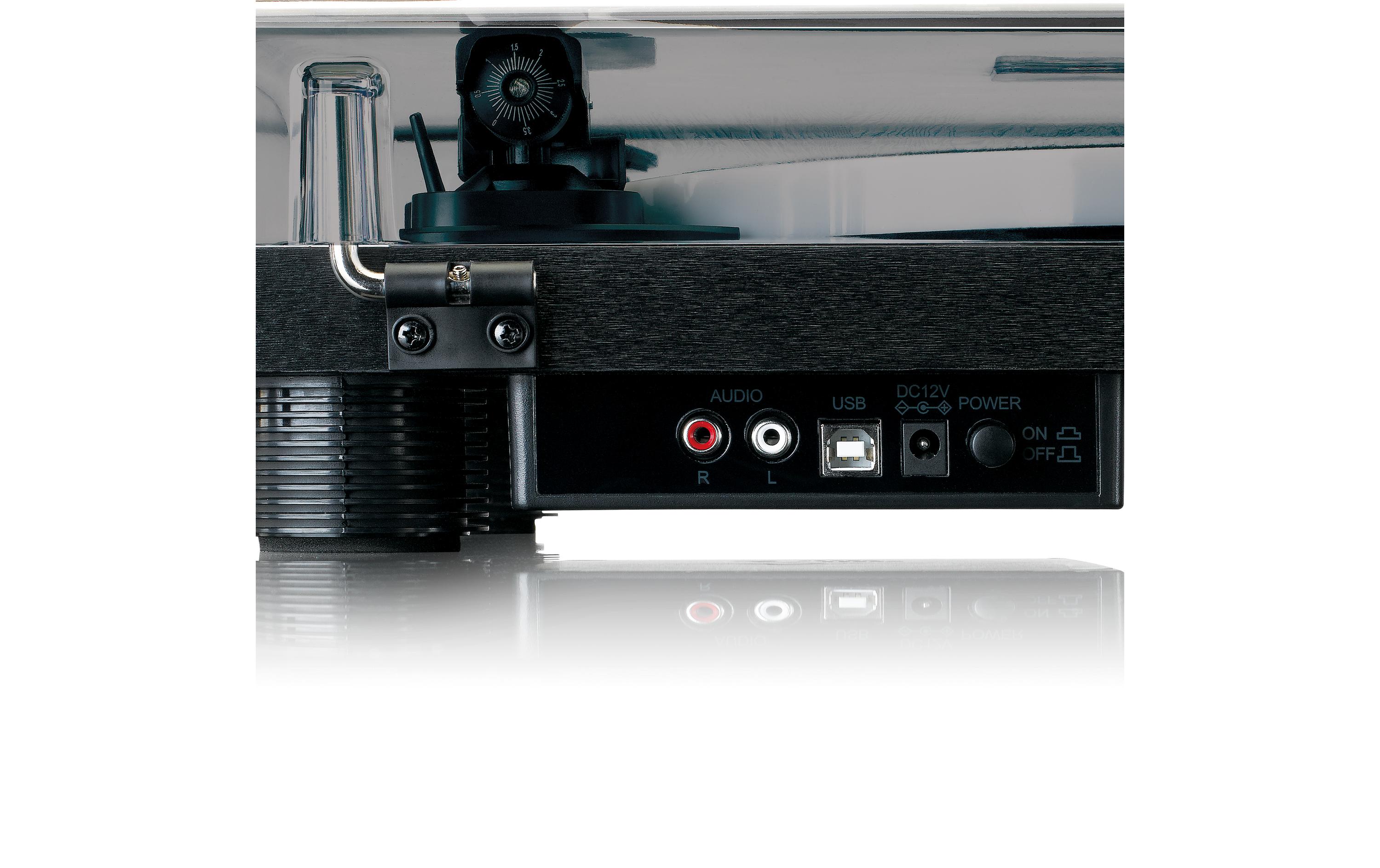 Lenco Plattenspieler LS-50LEDBK Schwarz