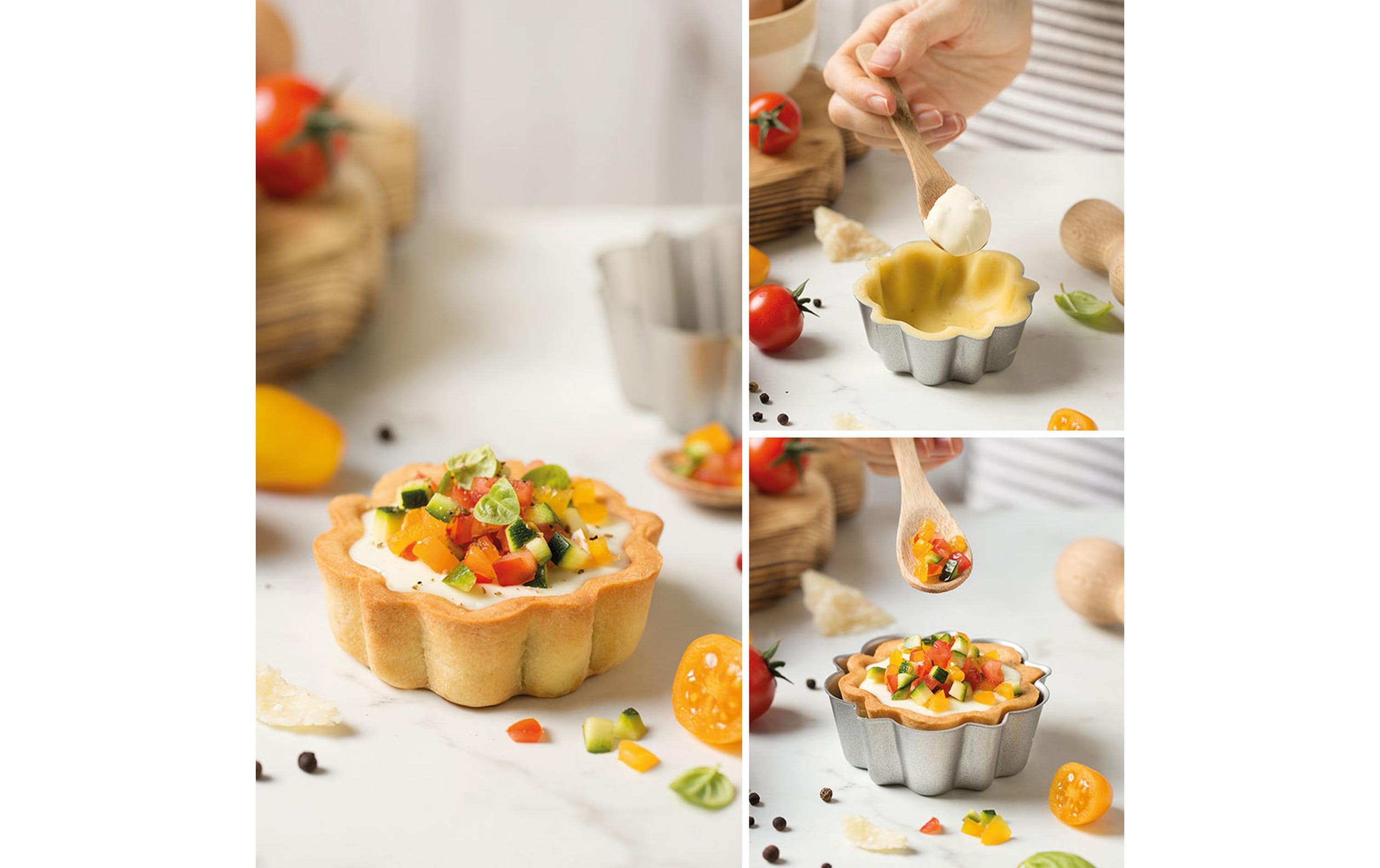 Decora Wähen-Backform Ø 8 cm, Silber