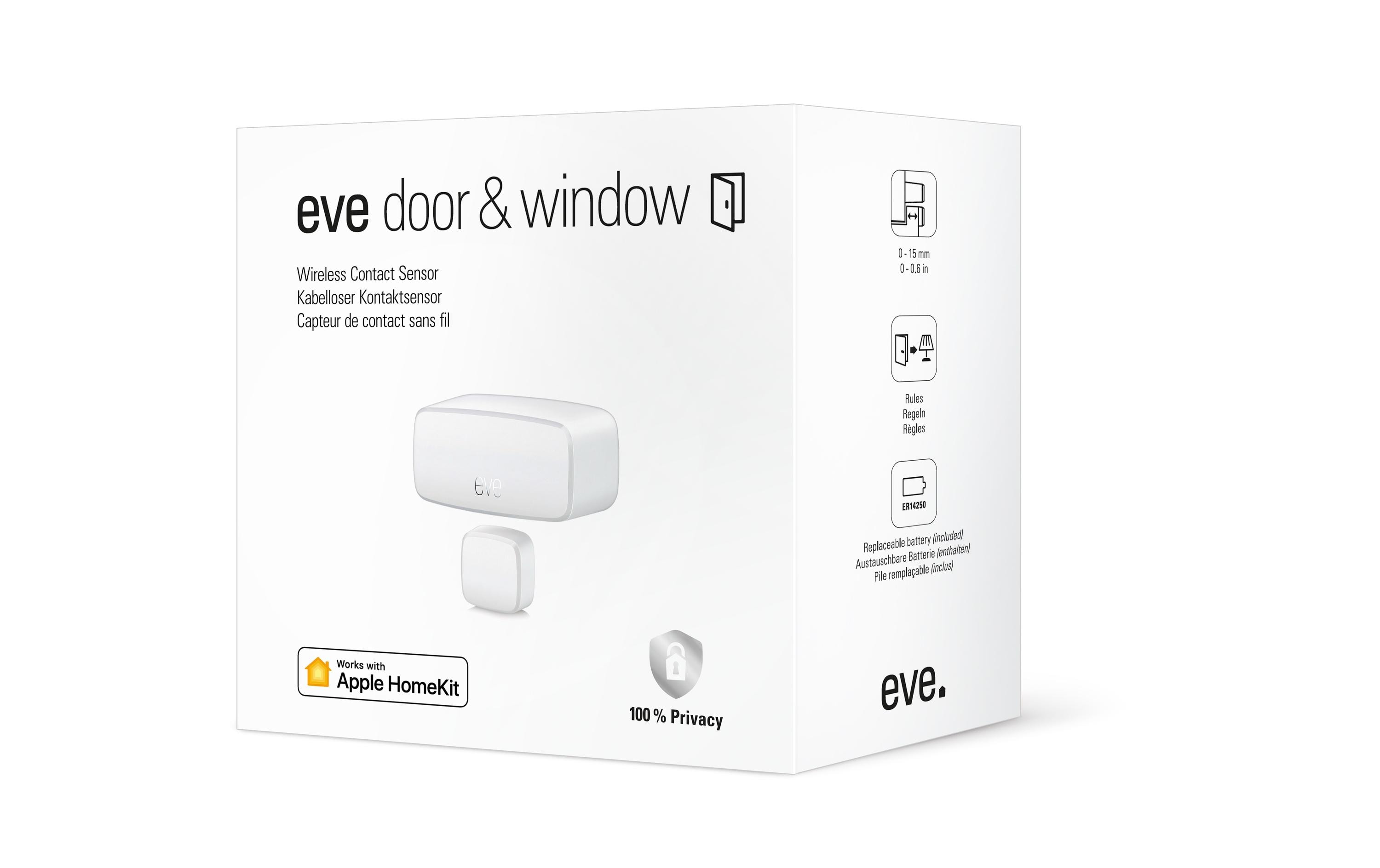 Eve Systems Tür- und Fenster Kontaktsensor Eve Door & Window, 3er Pack