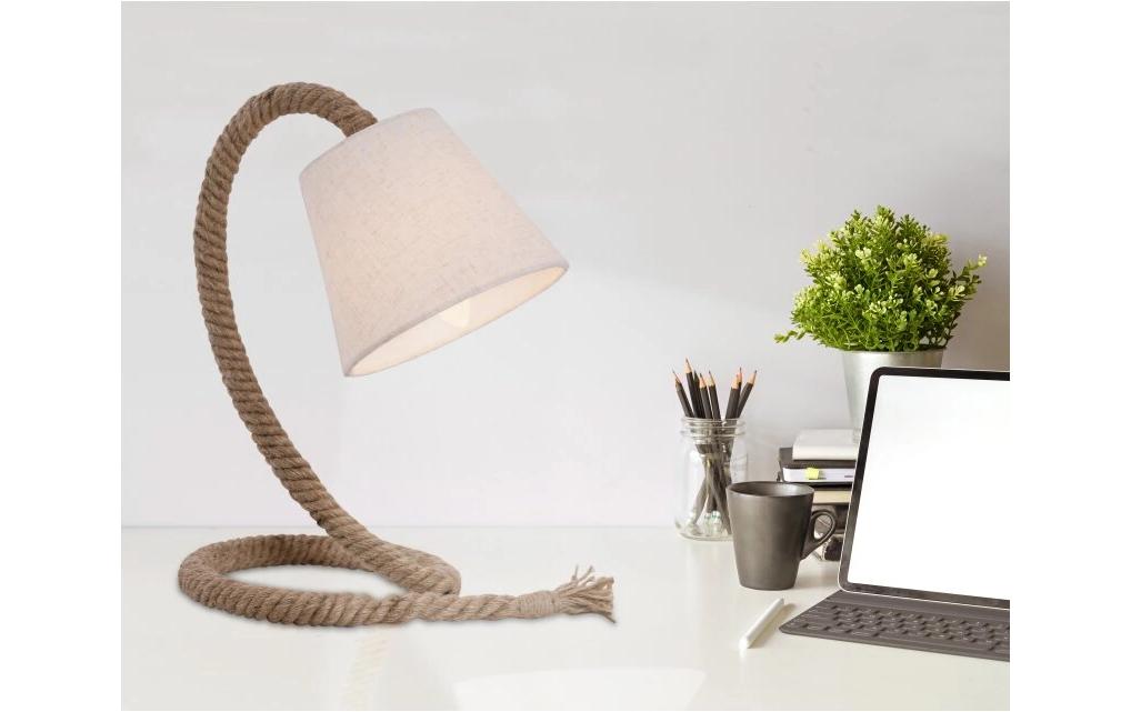 Näve Tischleuchte mit Textilschirm «Rope» 35 cm