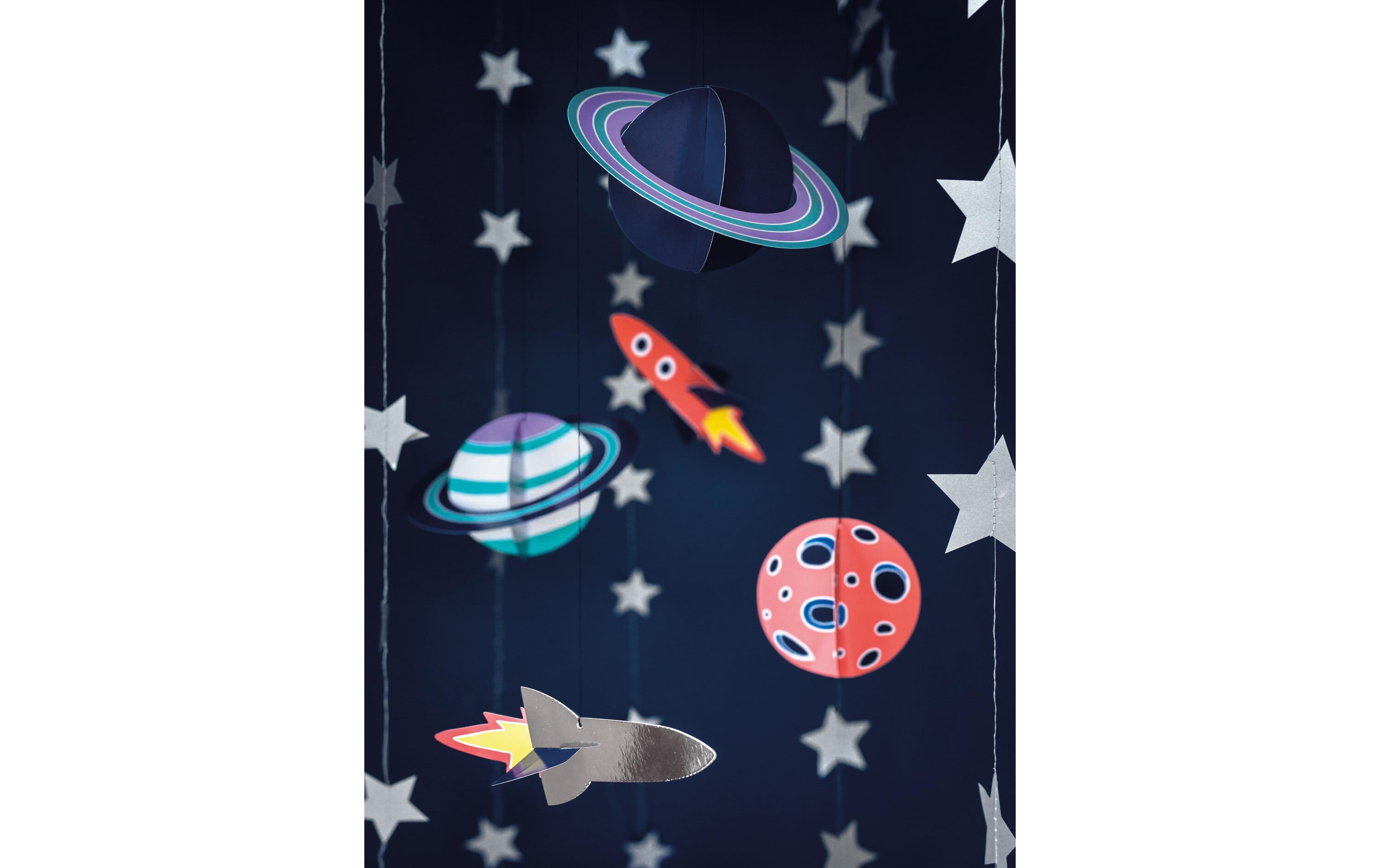 Partydeco Papierdekoration Kosmos 5 Stück Partydeco Papierdekoration Kosmos 5 Stück