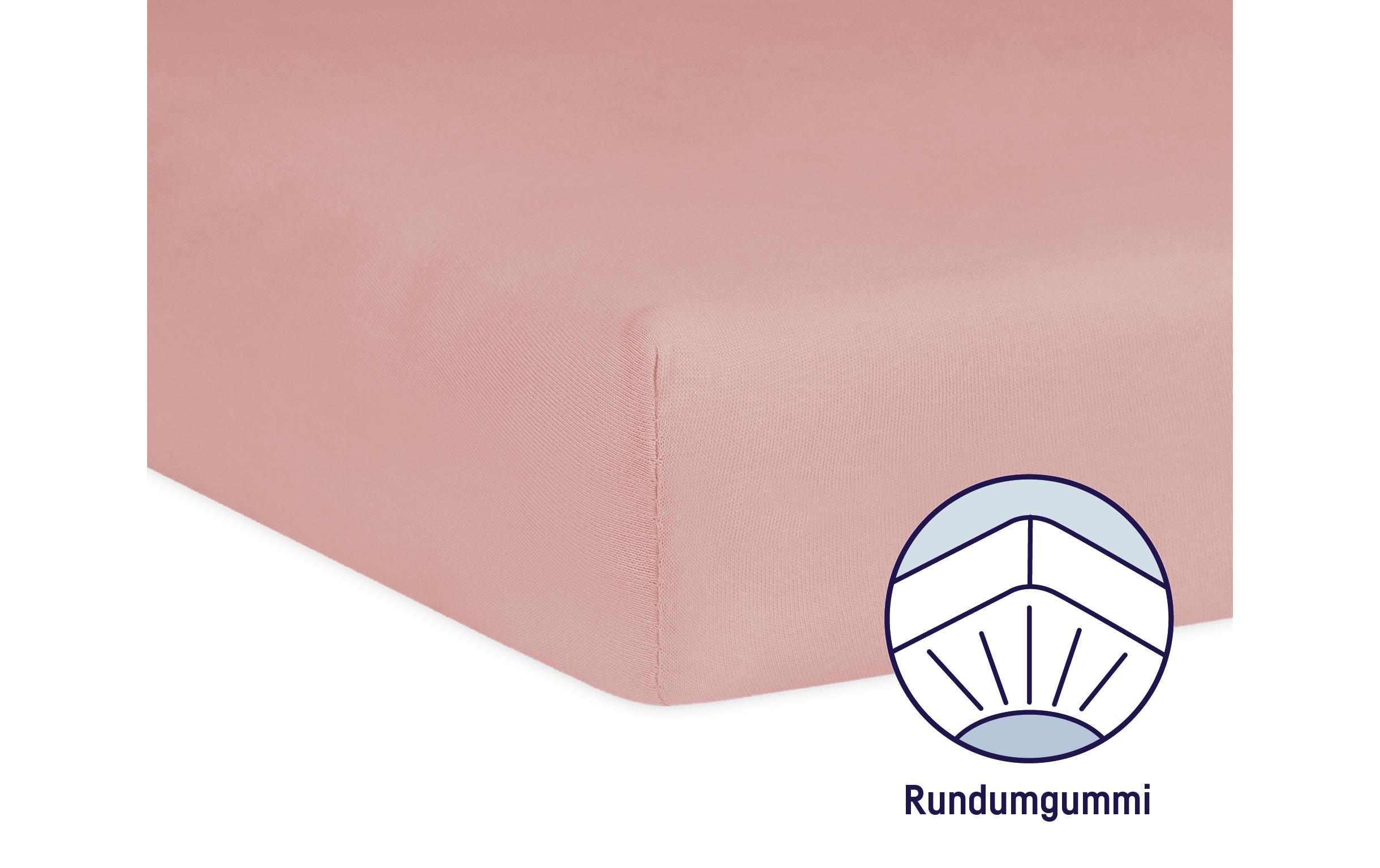 Julius Zöllner Fix-Leintuch Jersey Blush 70 x 140 cm