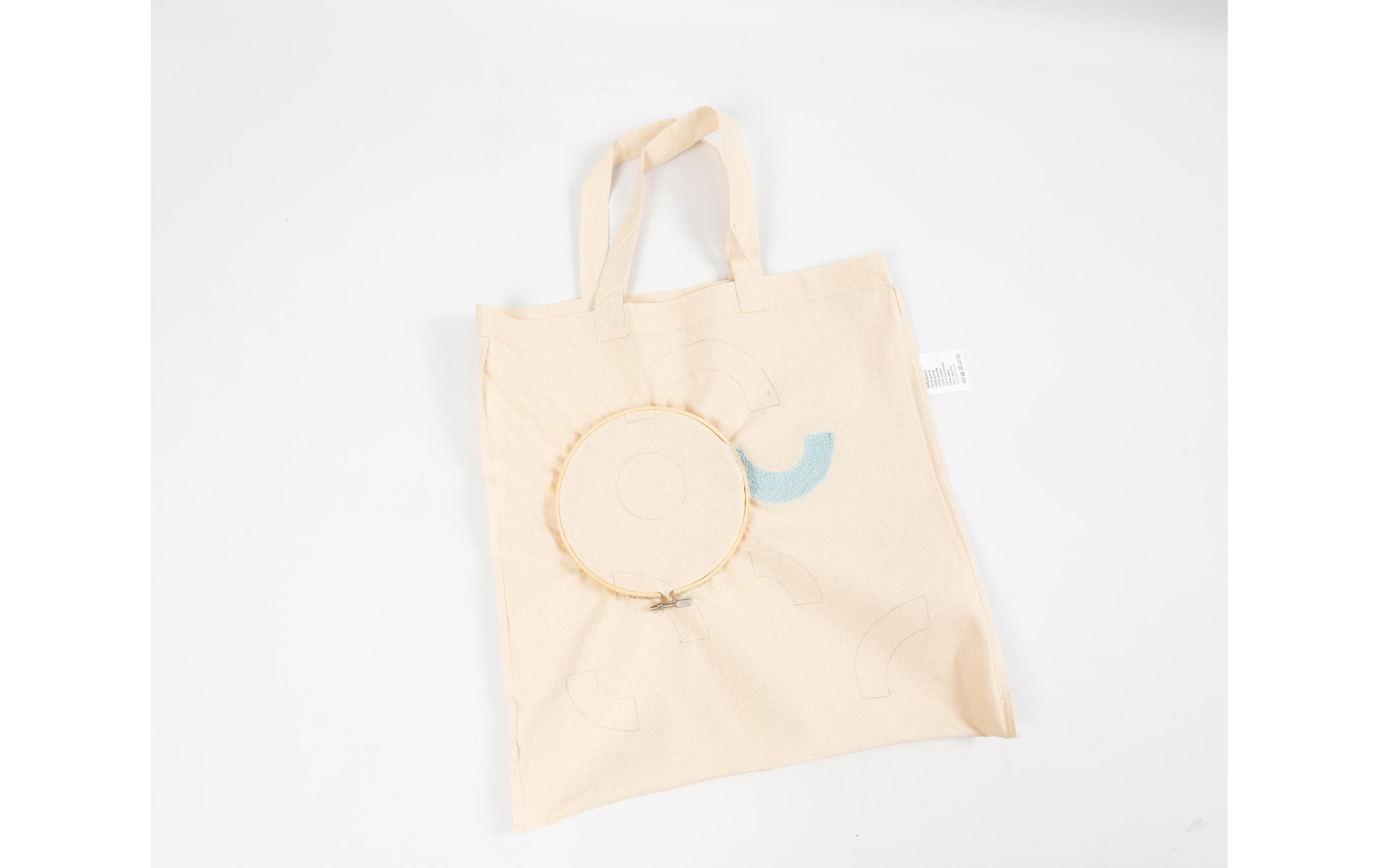 Creativ Company Bastelset Punch Needle Einkaufstasche