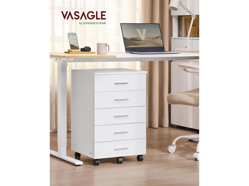 Songmics Multifunktionswagen 42 x 40 x 65.7 cm, Weiss