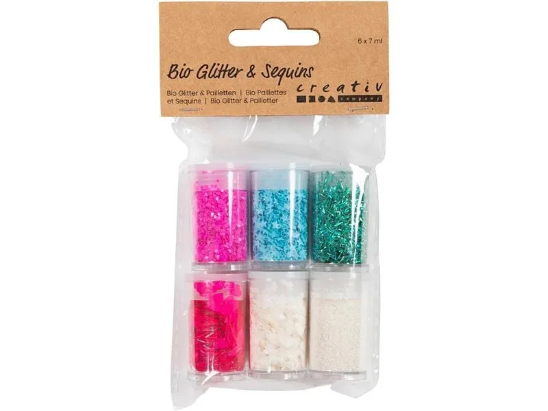 Creativ Company Glitzerset Mehrfarbig, 6 x 5 g