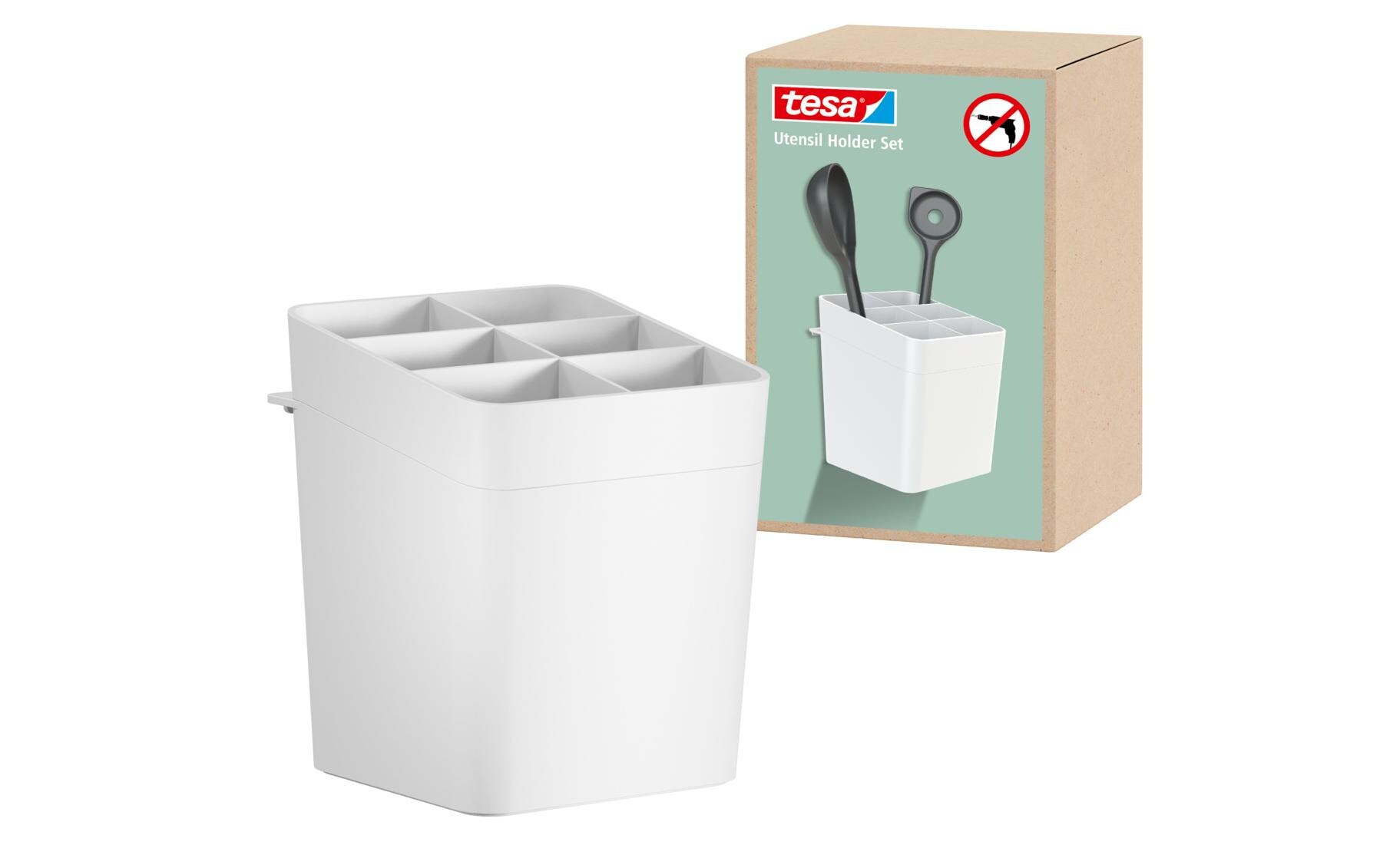 tesa Utensilienhalter Set Weiss tesa Utensilienhalter Set Weiss